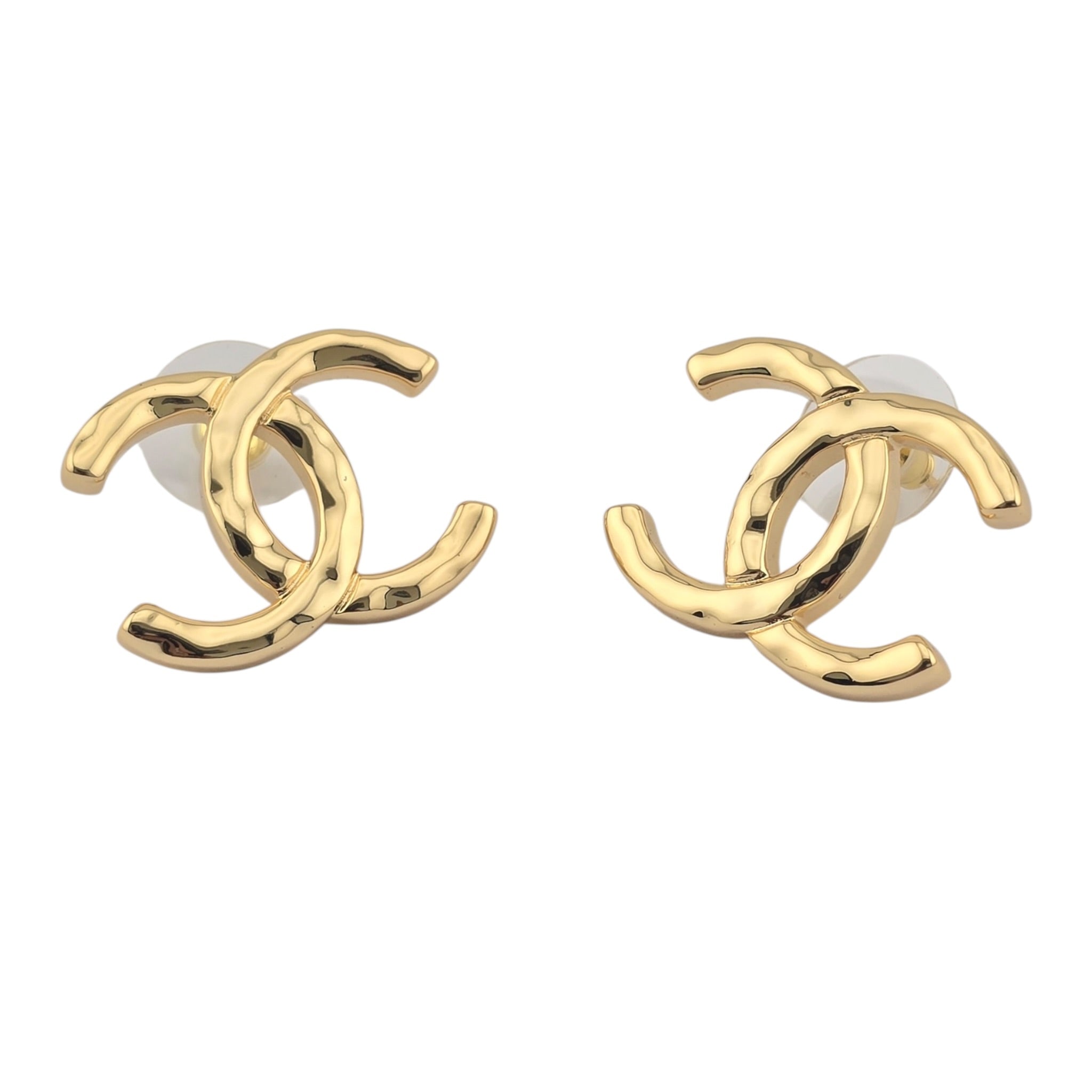 Chanel CC Gold Stud Earrings 2026 CHANEL