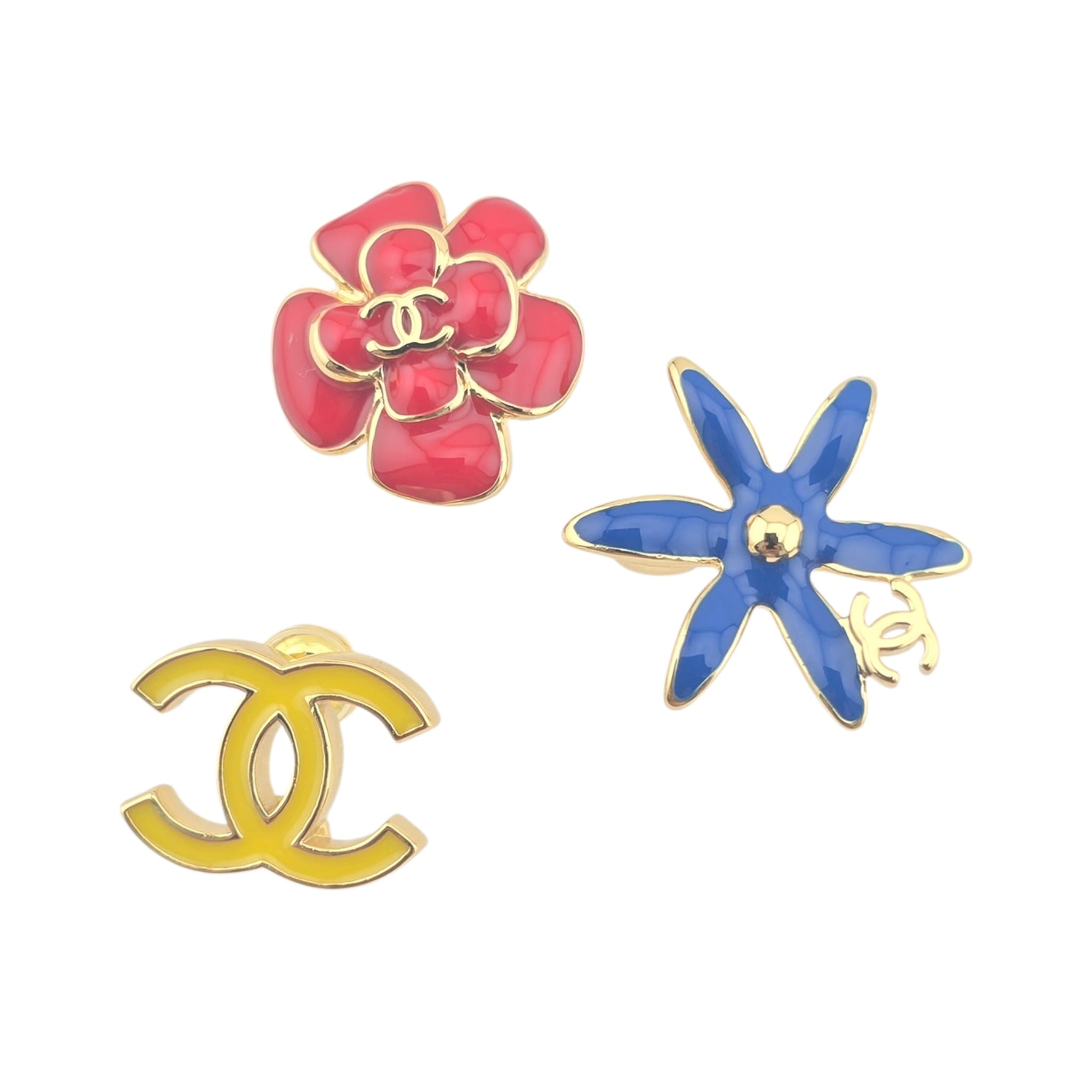 Chanel CC 3 Piece Stud Earrings 2026 CHANEL