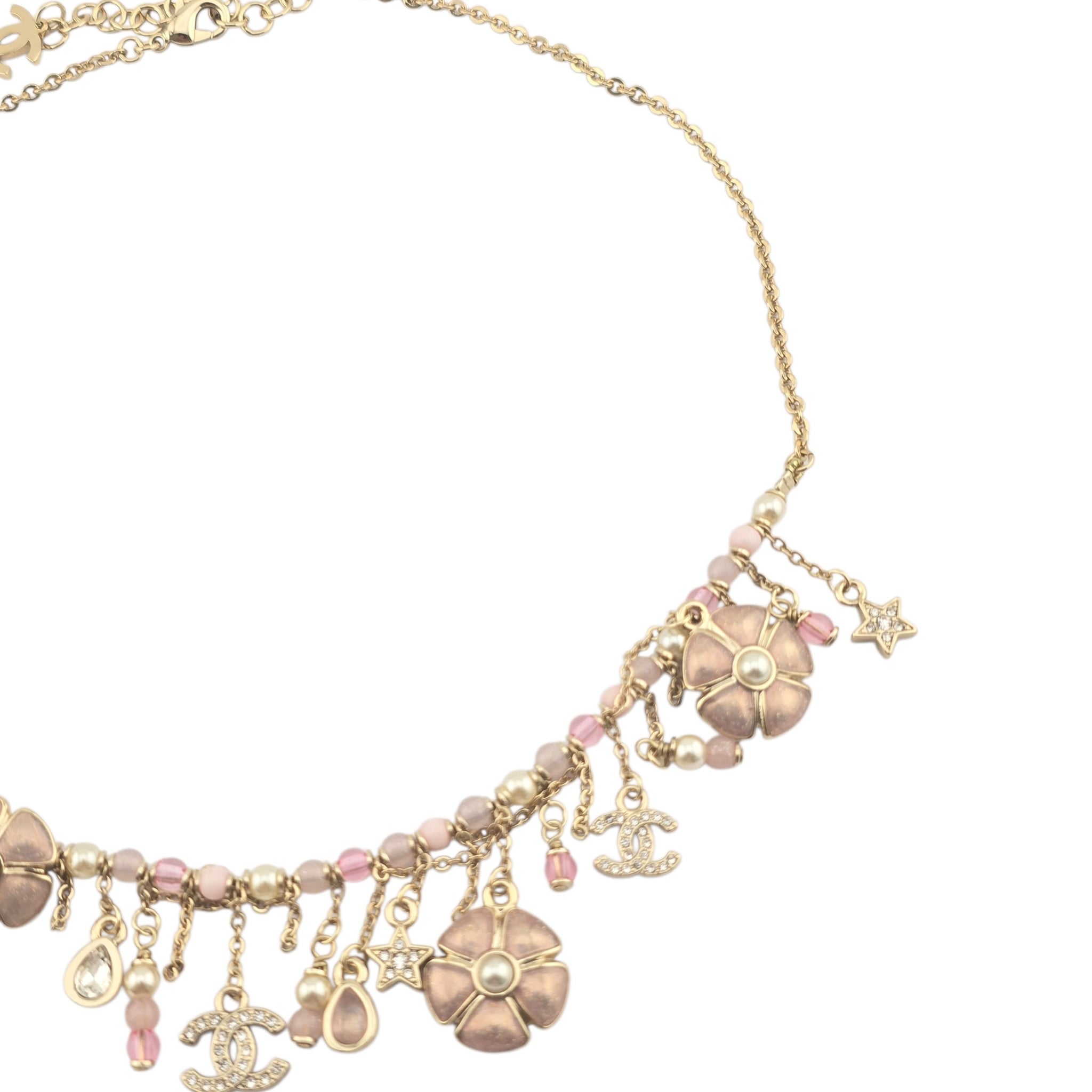 Chanel CC Camellia Pink Gold Necklace 2026 CHANEL