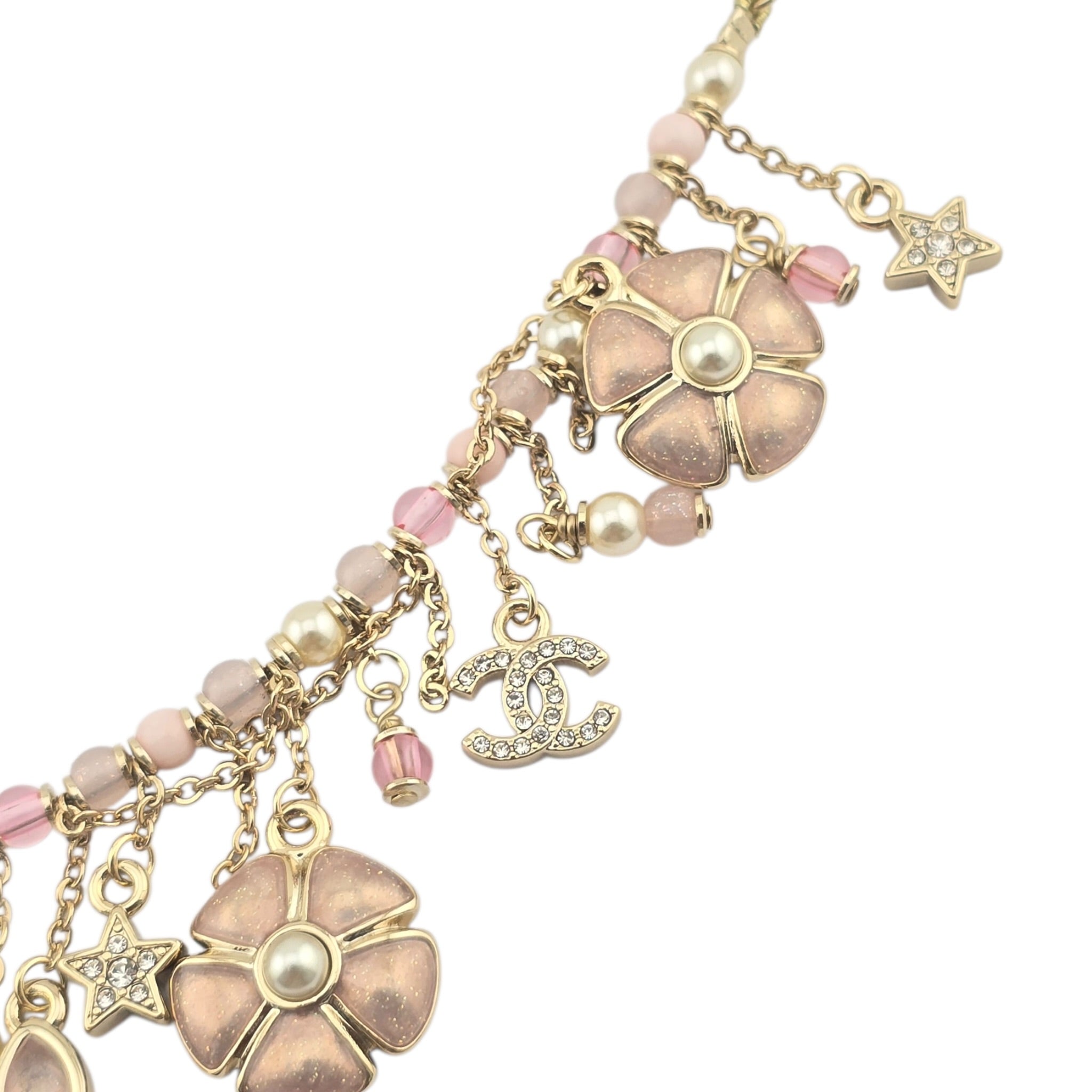 Chanel CC Camellia Pink Gold Necklace 2026 CHANEL