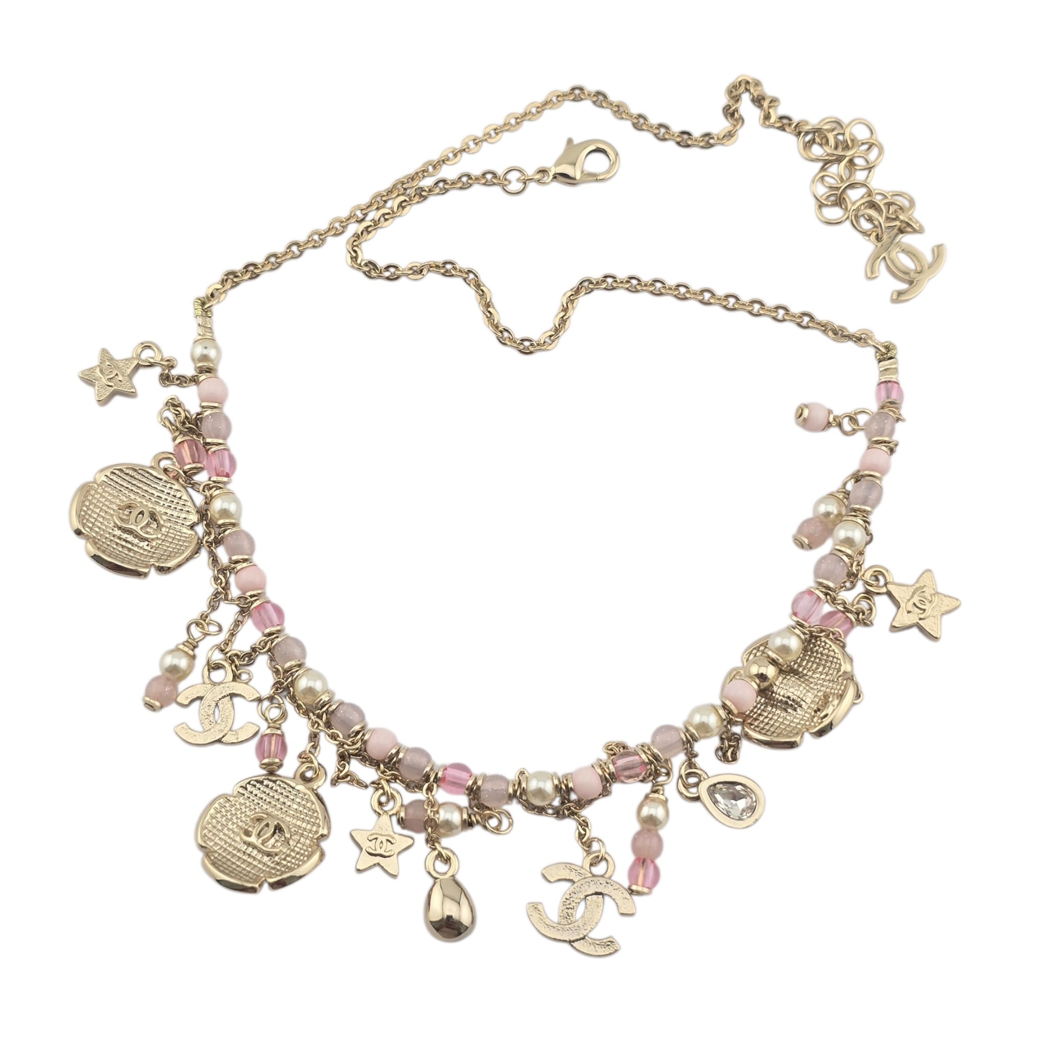 Chanel CC Camellia Pink Gold Necklace 2026 CHANEL