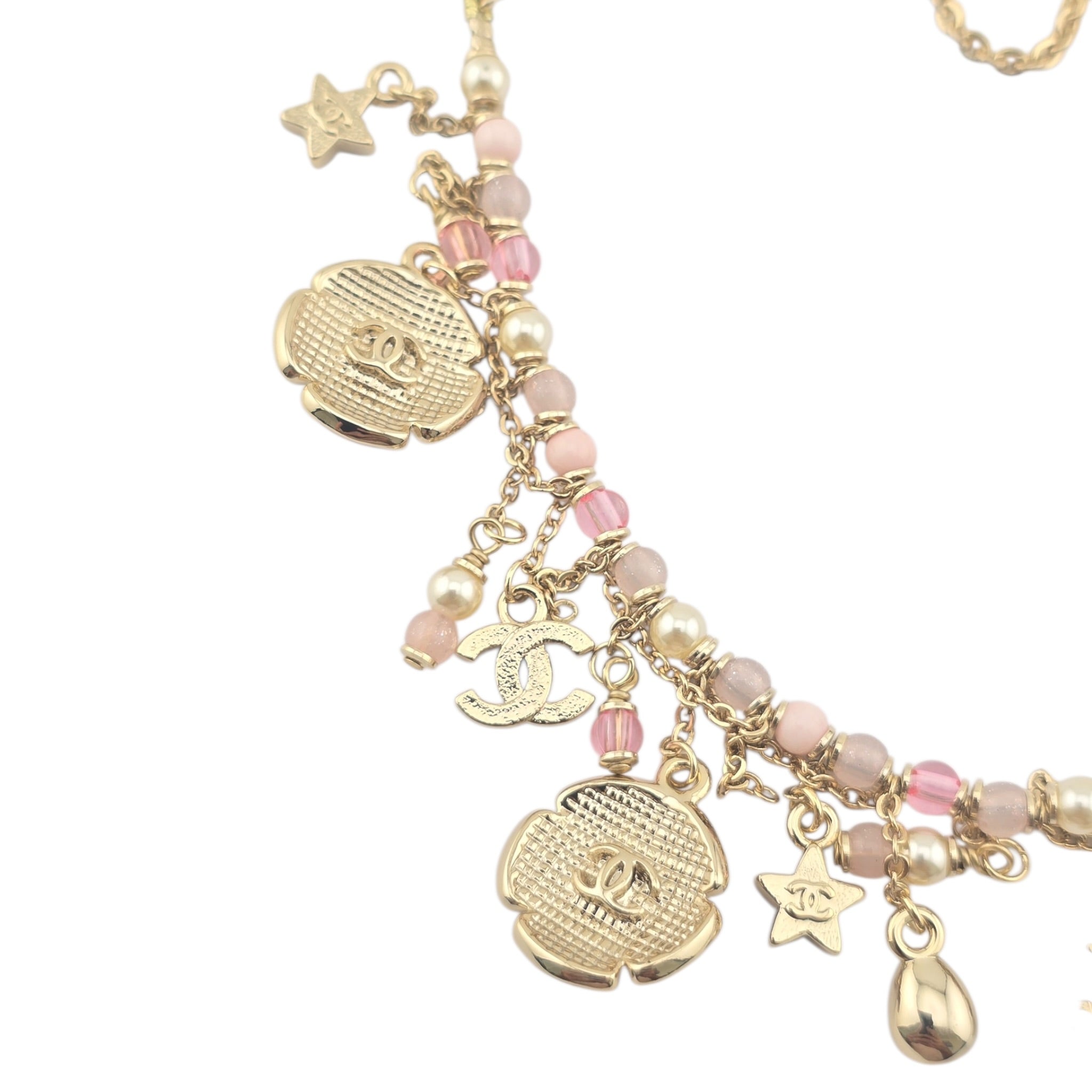 Chanel CC Camellia Pink Gold Necklace 2026 CHANEL