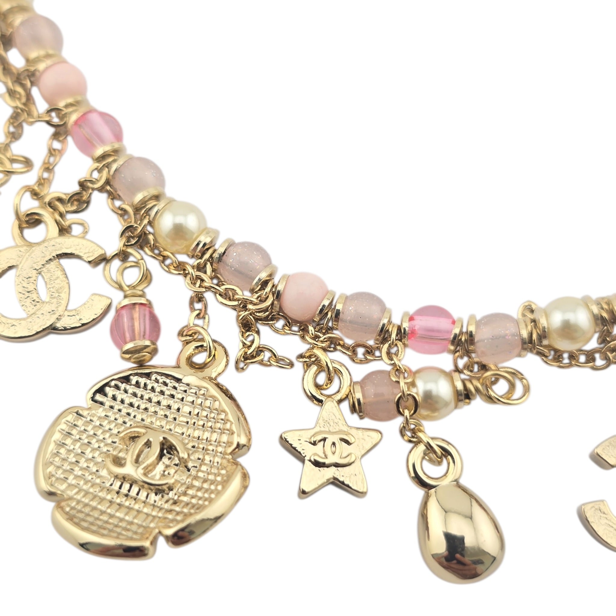 Chanel CC Camellia Pink Gold Necklace 2026 CHANEL