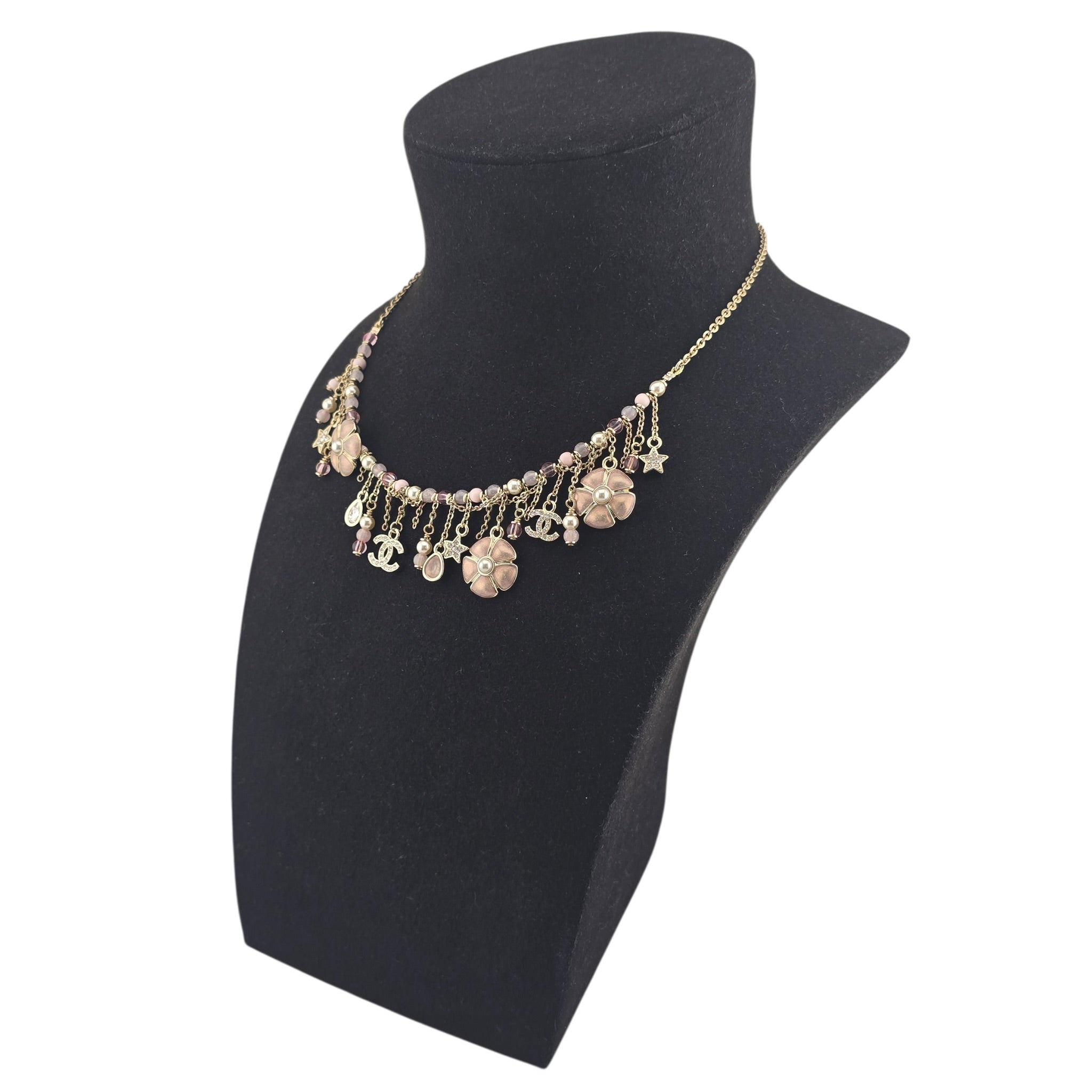 Chanel CC Camellia Pink Gold Necklace 2026 CHANEL