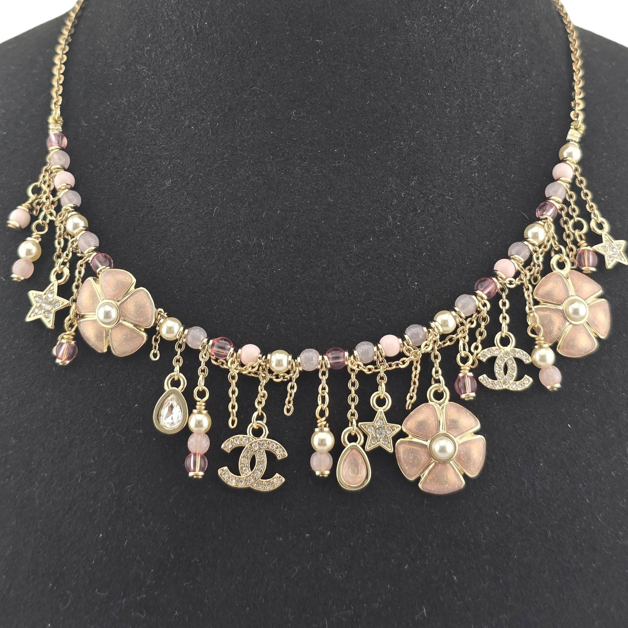Chanel CC Camellia Pink Gold Necklace 2026 CHANEL