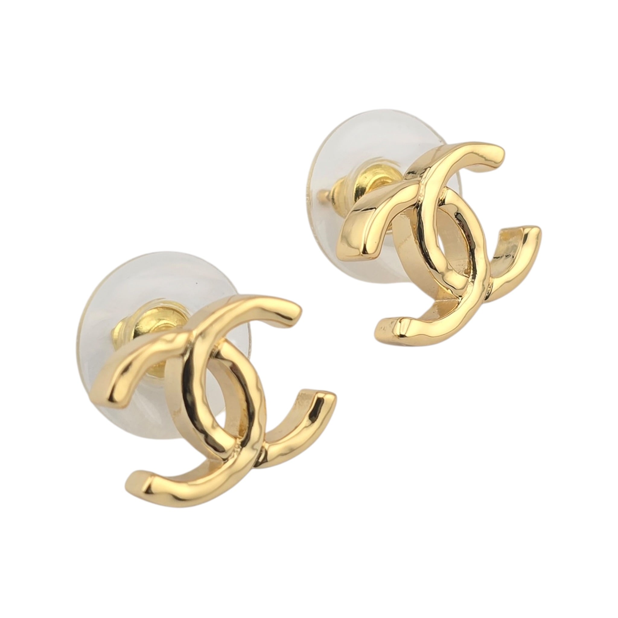 Chanel CC Gold Stud Earrings 2026 CHANEL