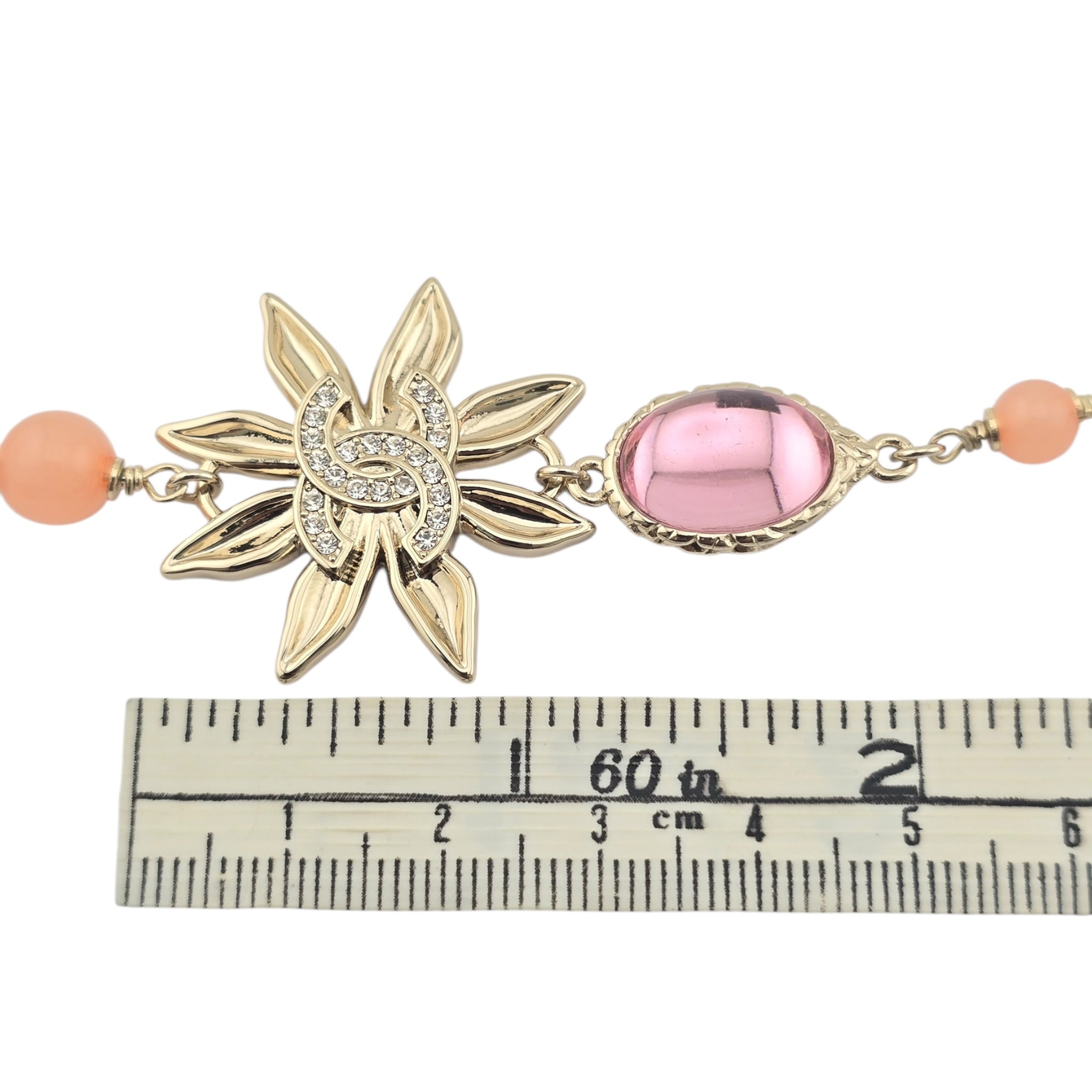 Chanel CC Flower Resin Faux Pearl Long Necklace 2026 CHANEL
