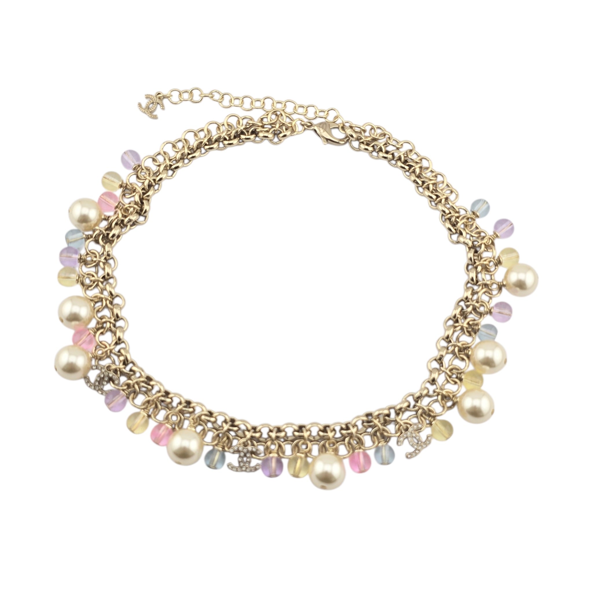 Chanel CC Multicoloured Glass Pearl Necklace 2026 CHANEL