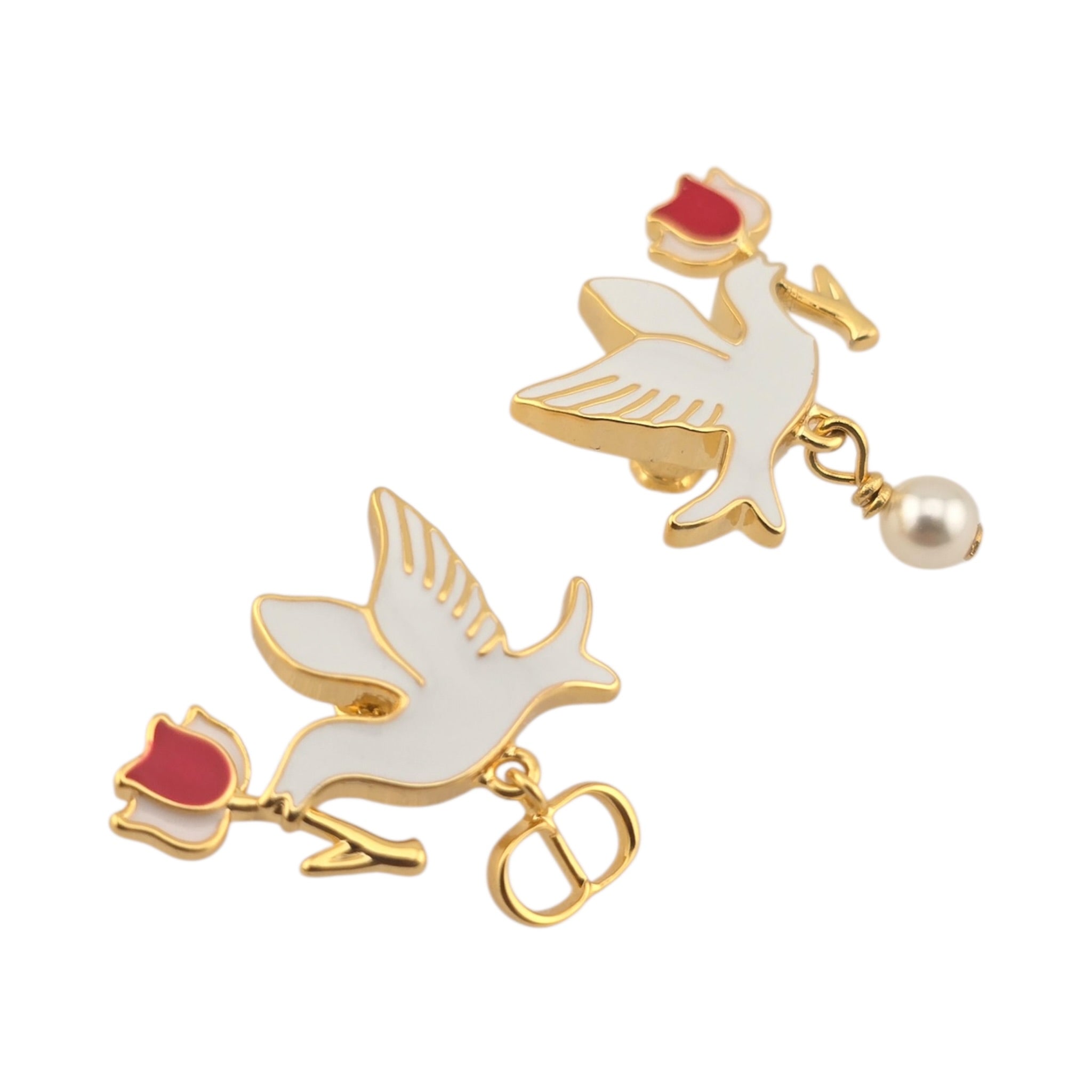 Christian Dior Dioramour Doves & Roses Earrings DIOR