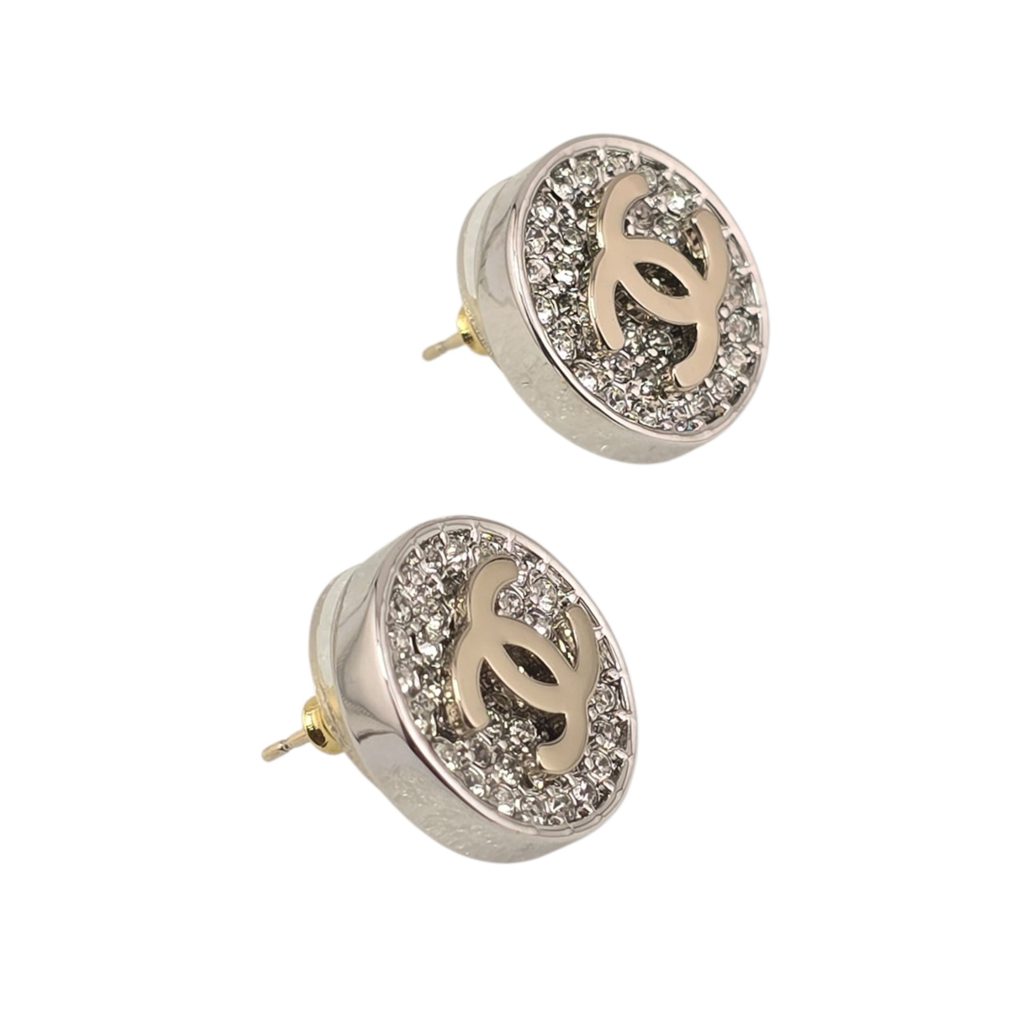 Chanel CC Round Crystal Earrings 2026 CHANEL