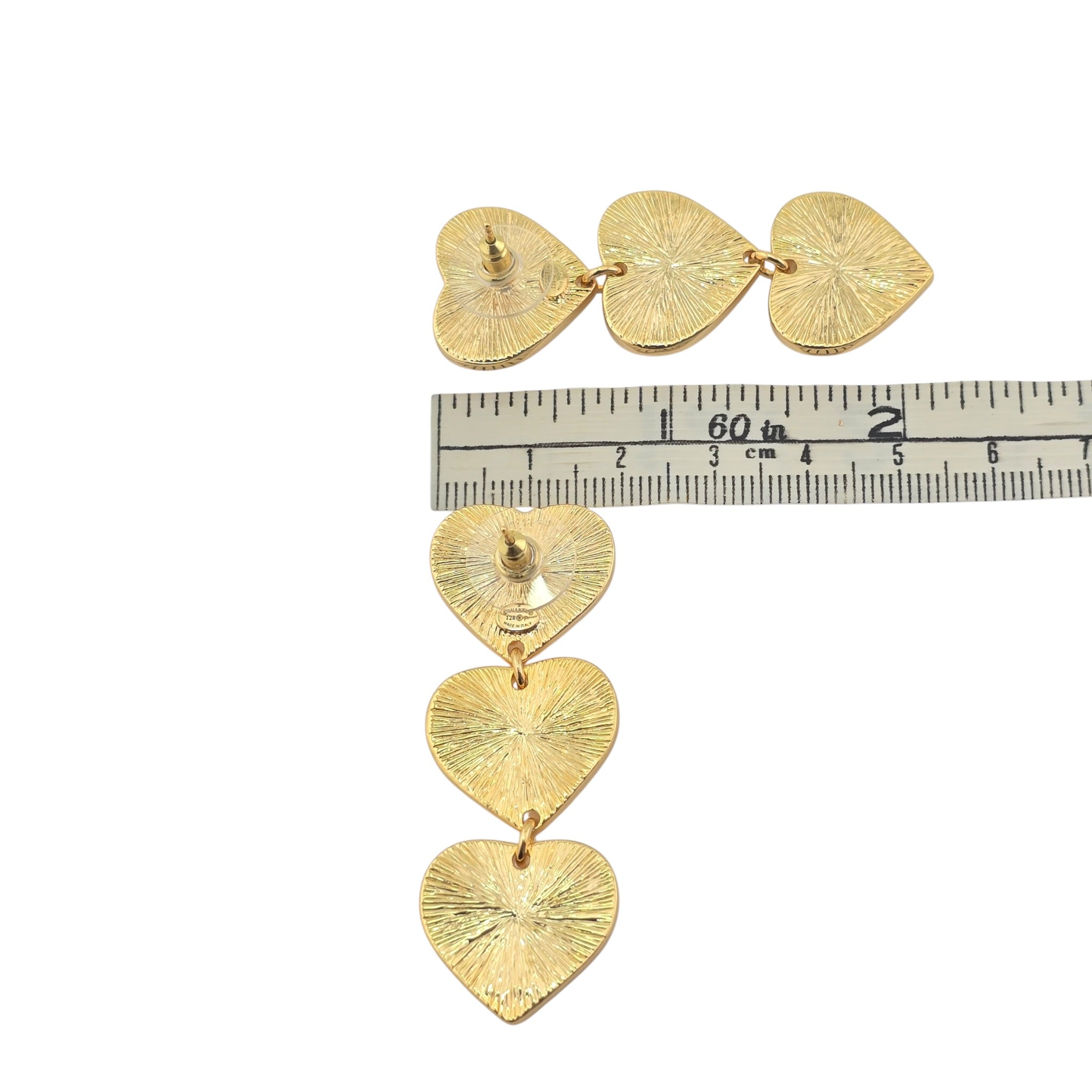 Chanel CC Black Red Heart Drop Earrings 2026 CHANEL