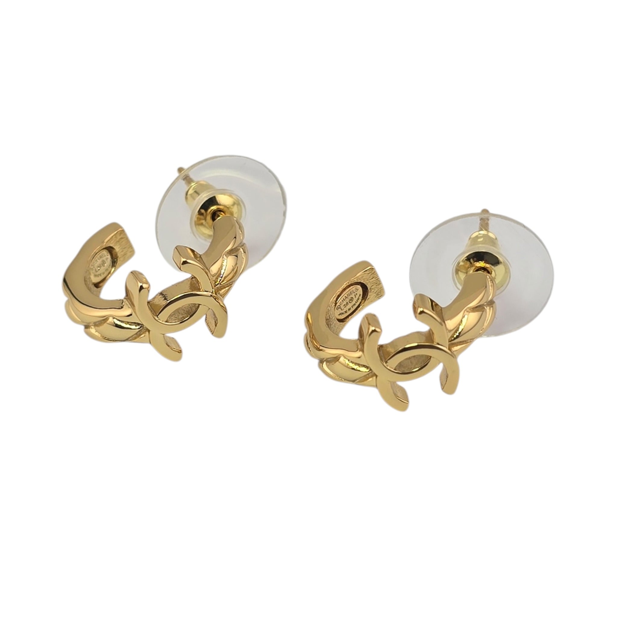Chanel CC Gold Hoop Earrings 2026 CHANEL
