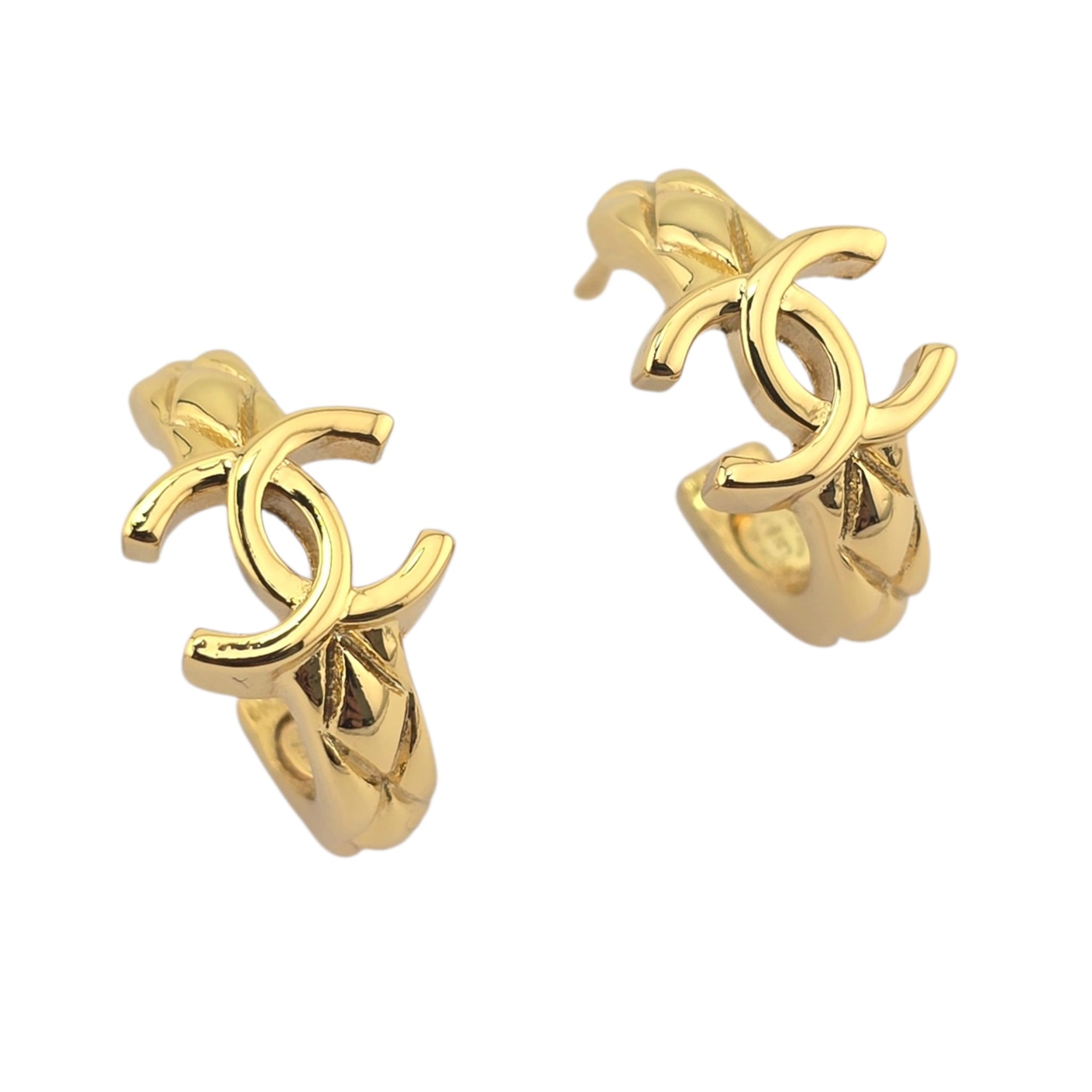 Chanel CC Gold Hoop Earrings 2026 CHANEL
