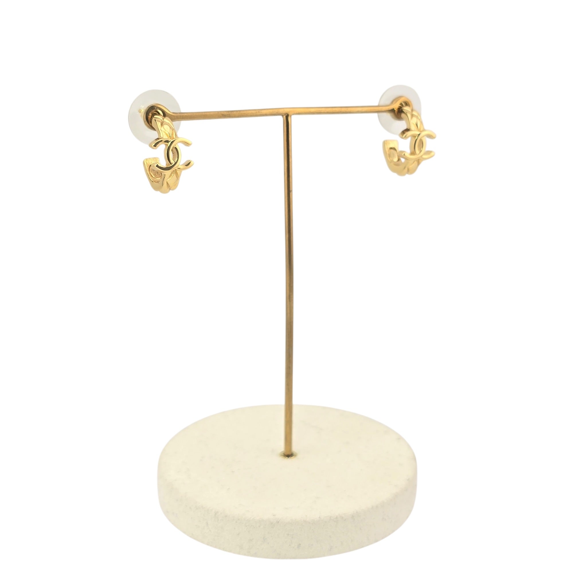 Chanel CC Gold Hoop Earrings 2026 CHANEL