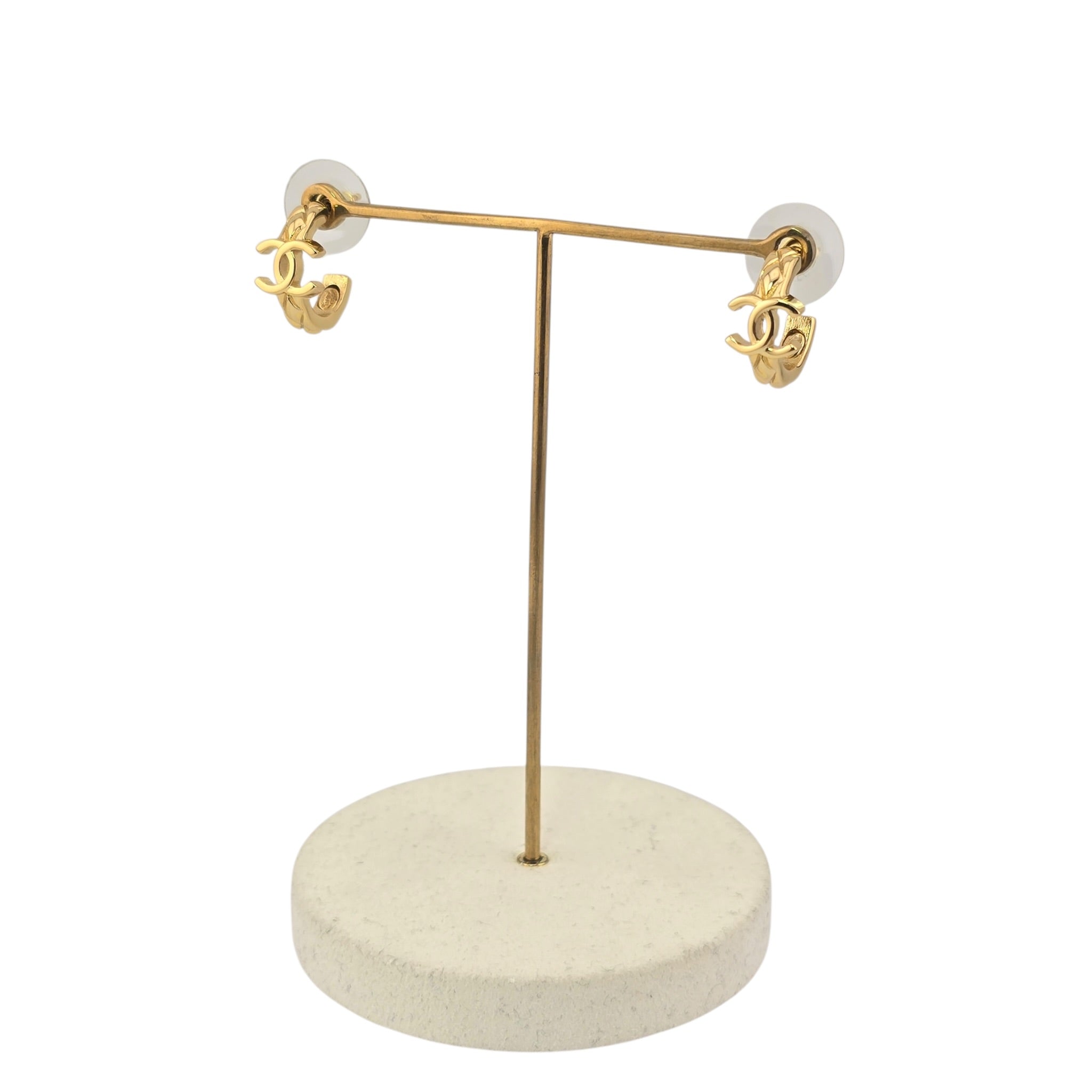 Chanel CC Gold Hoop Earrings 2026 CHANEL