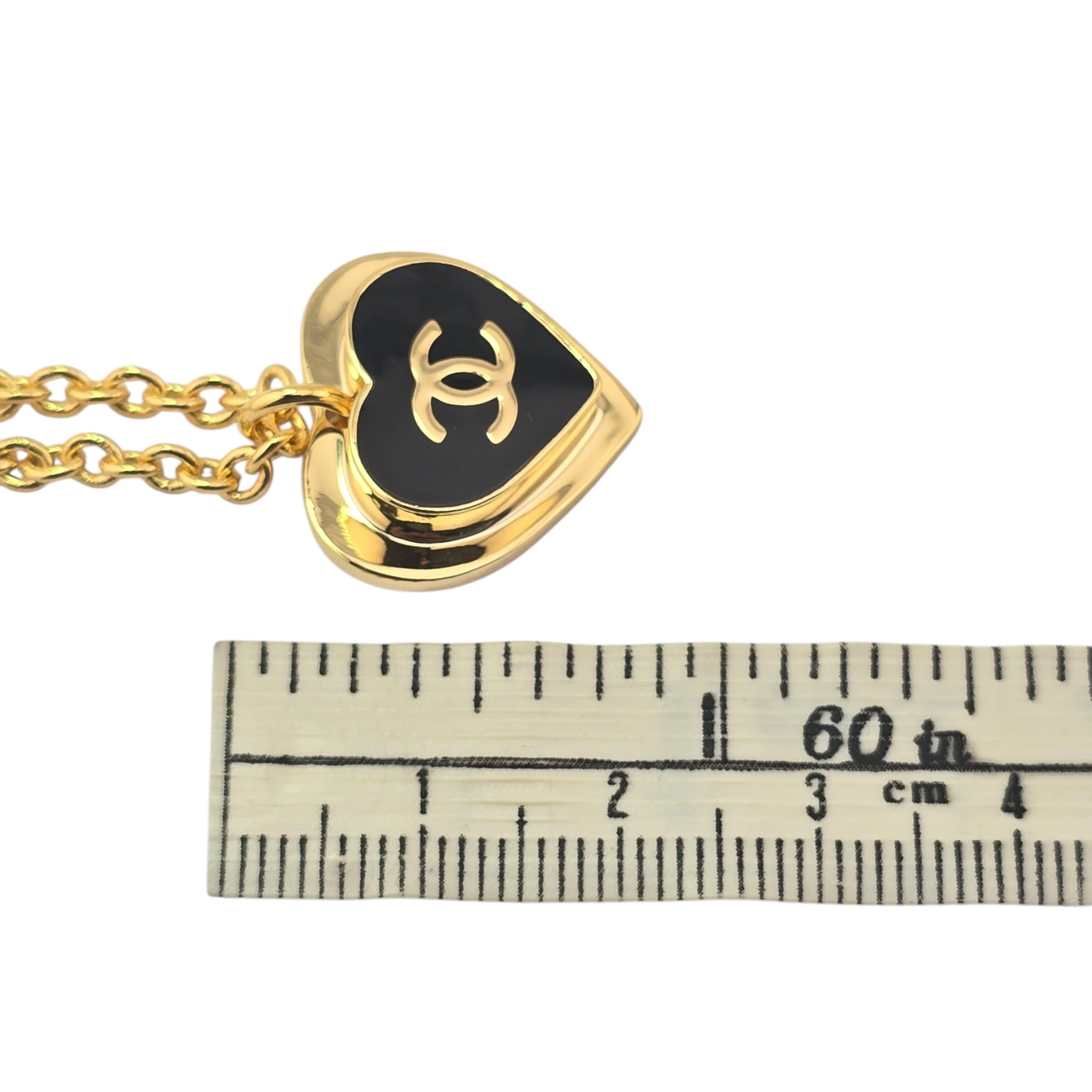 Chanel CC Black Heart Necklace 2026 CHANEL