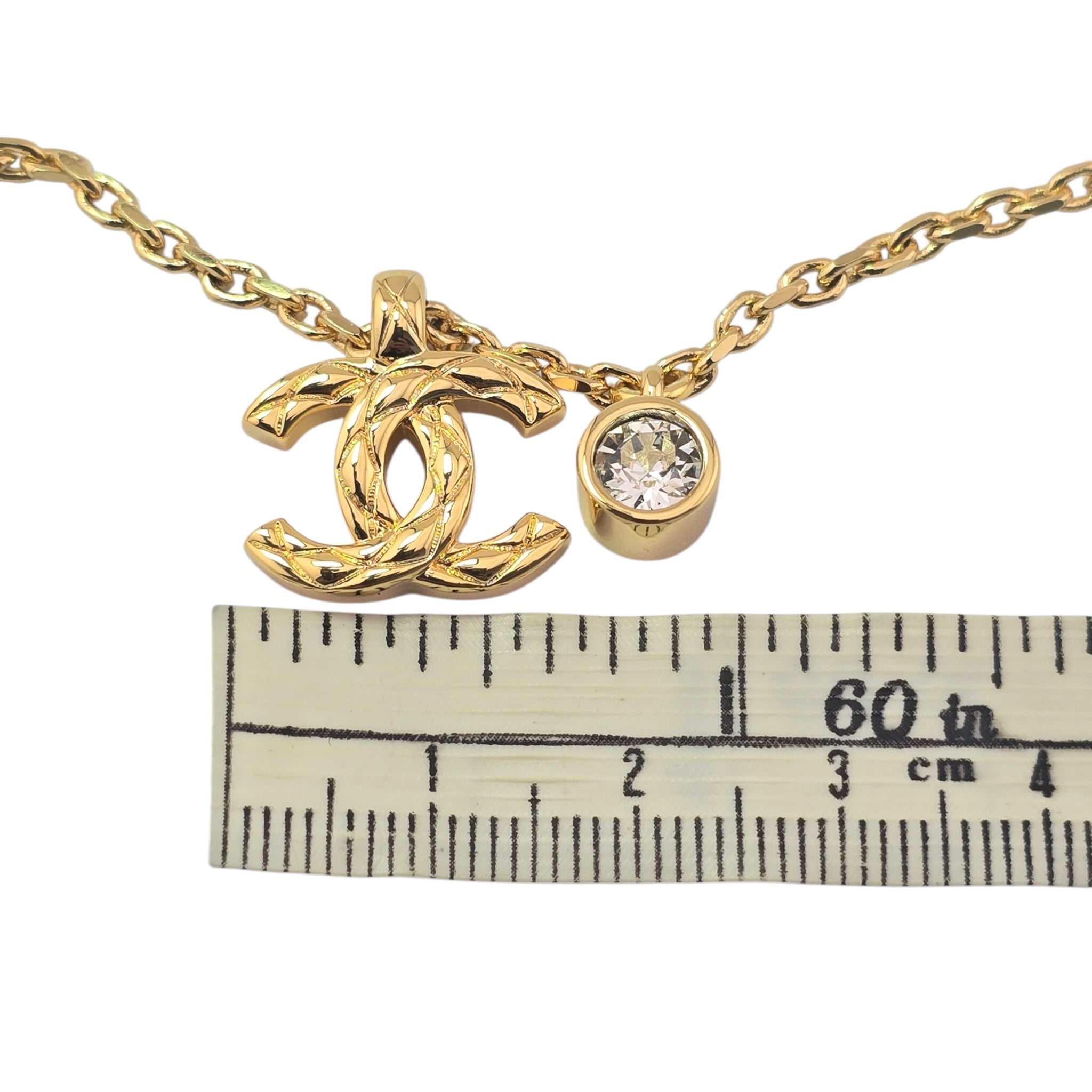 Chanel CC Gold Pendant Necklace 2026 CHANEL