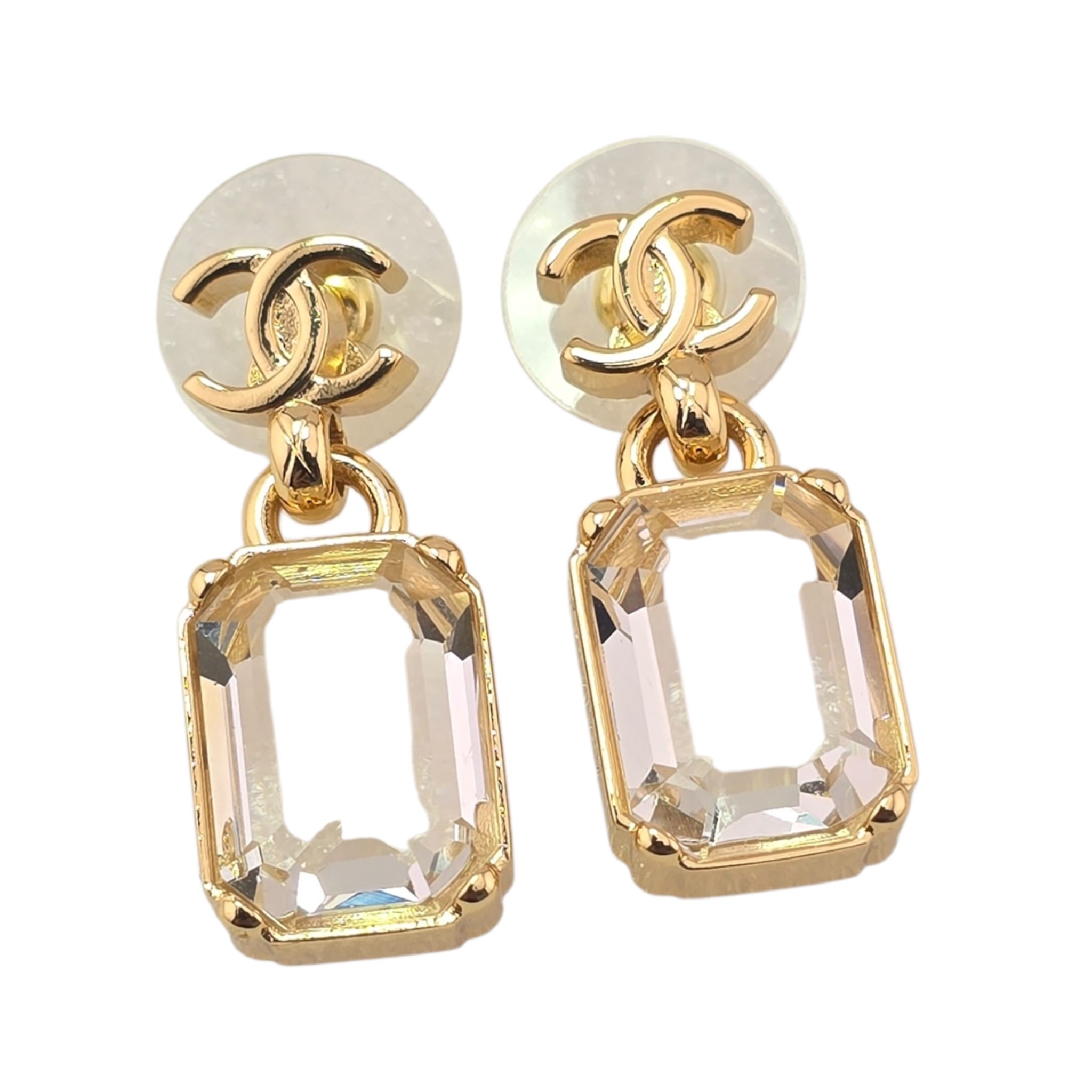 Chanel CC Crystal Drop Pendant Earrings 2026 CHANEL