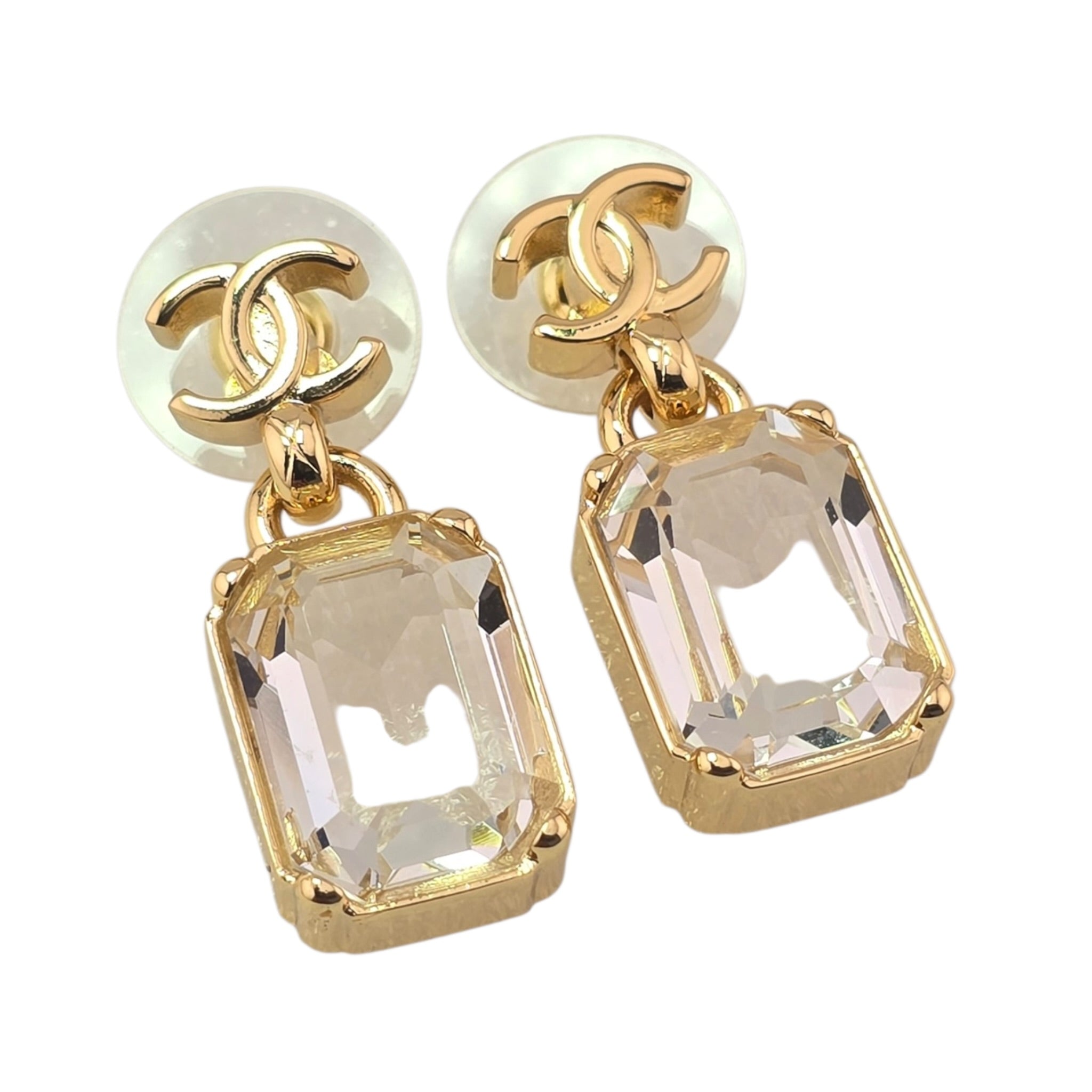 Chanel CC Crystal Drop Pendant Earrings 2026 CHANEL