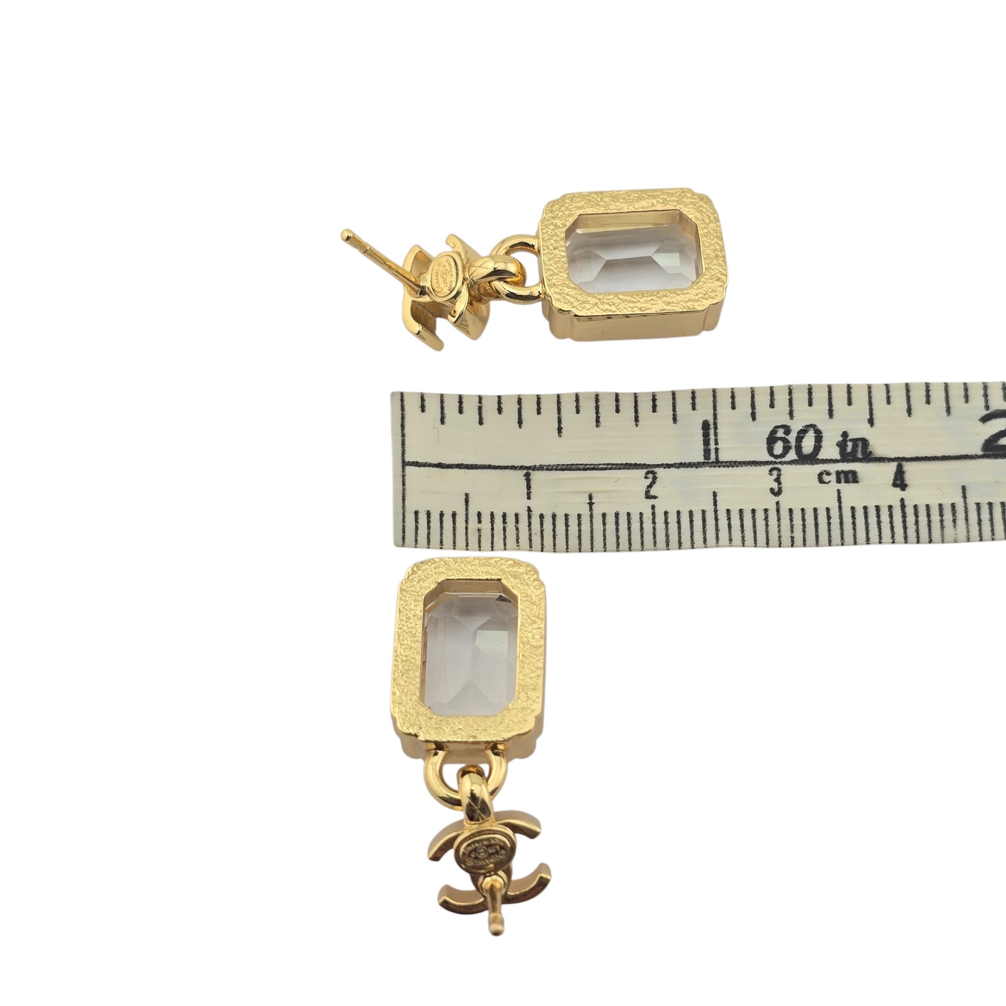 Chanel CC Crystal Drop Pendant Earrings 2026 CHANEL
