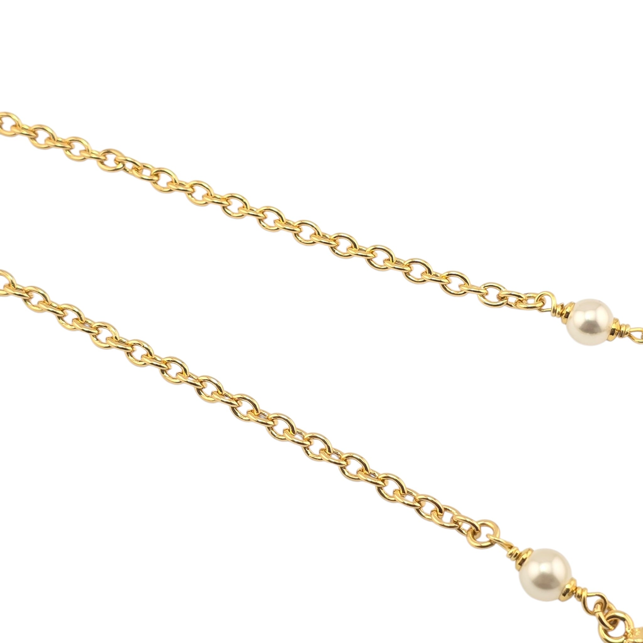 Chanel CC Gold Crystal Pendant Necklace 2026 CHANEL