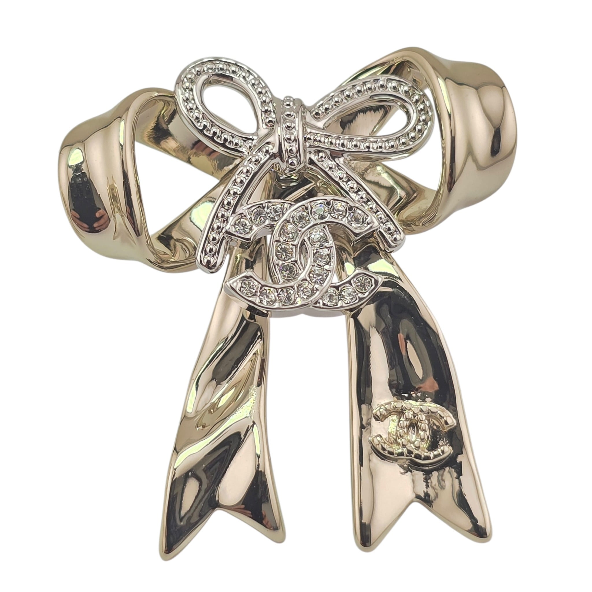 Chanel CC Bow Gold Earrings 2025 CHANEL