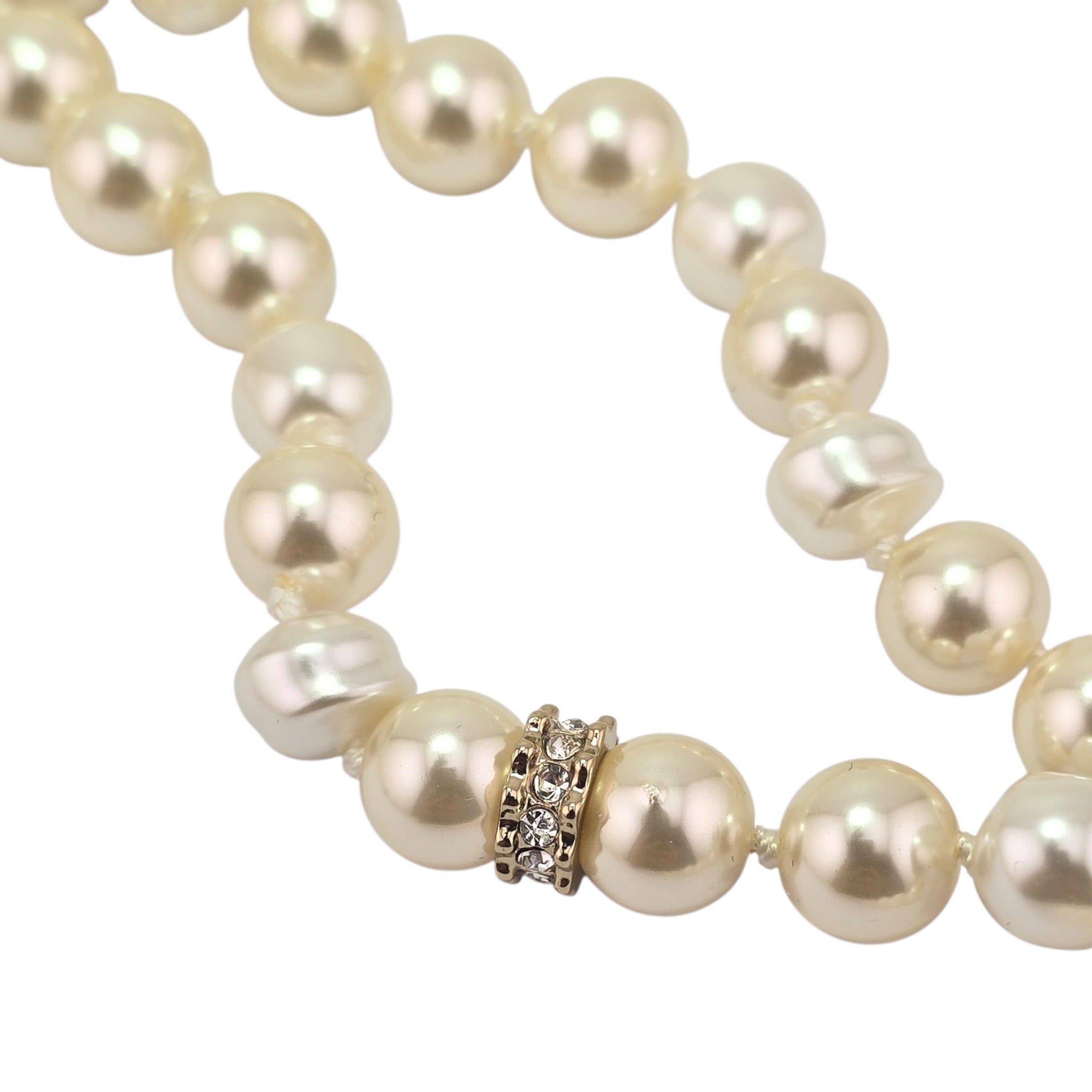 Chanel CC Long Faux Pearl Gold Necklace 2025 CHANEL