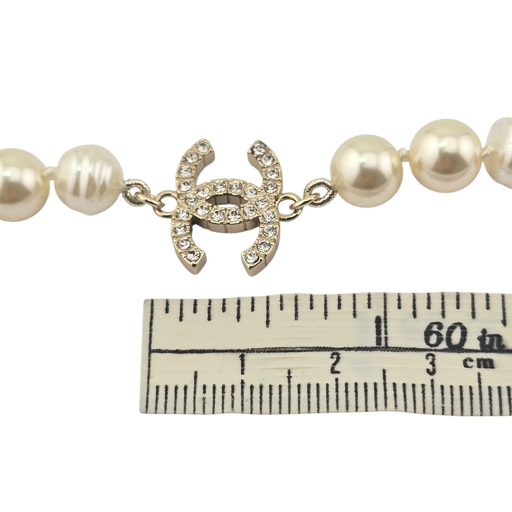 Chanel CC Long Faux Pearl Gold Necklace 2025 CHANEL