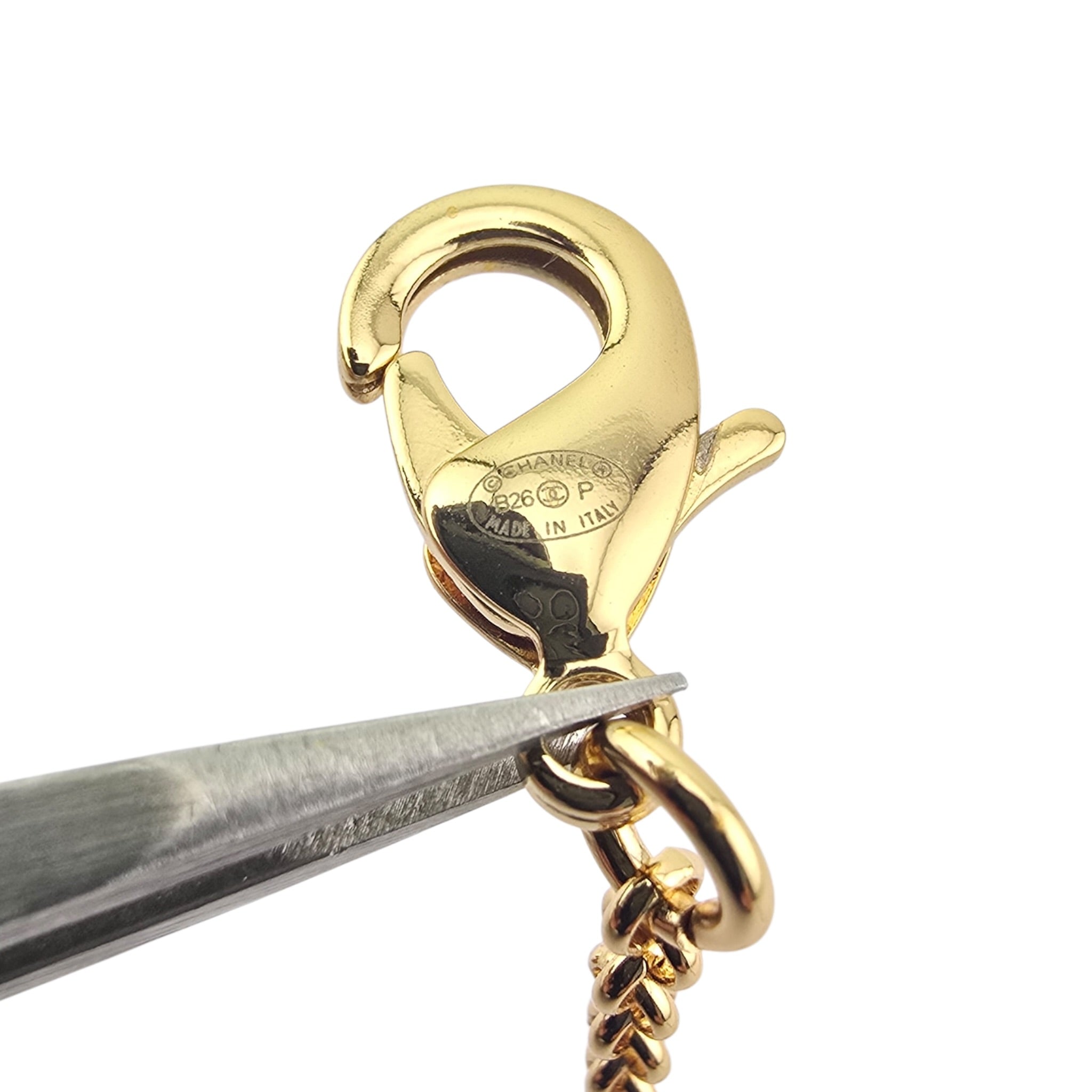 Chanel Pearl Metal CC Necklace Gold Black White 2026 CHANEL