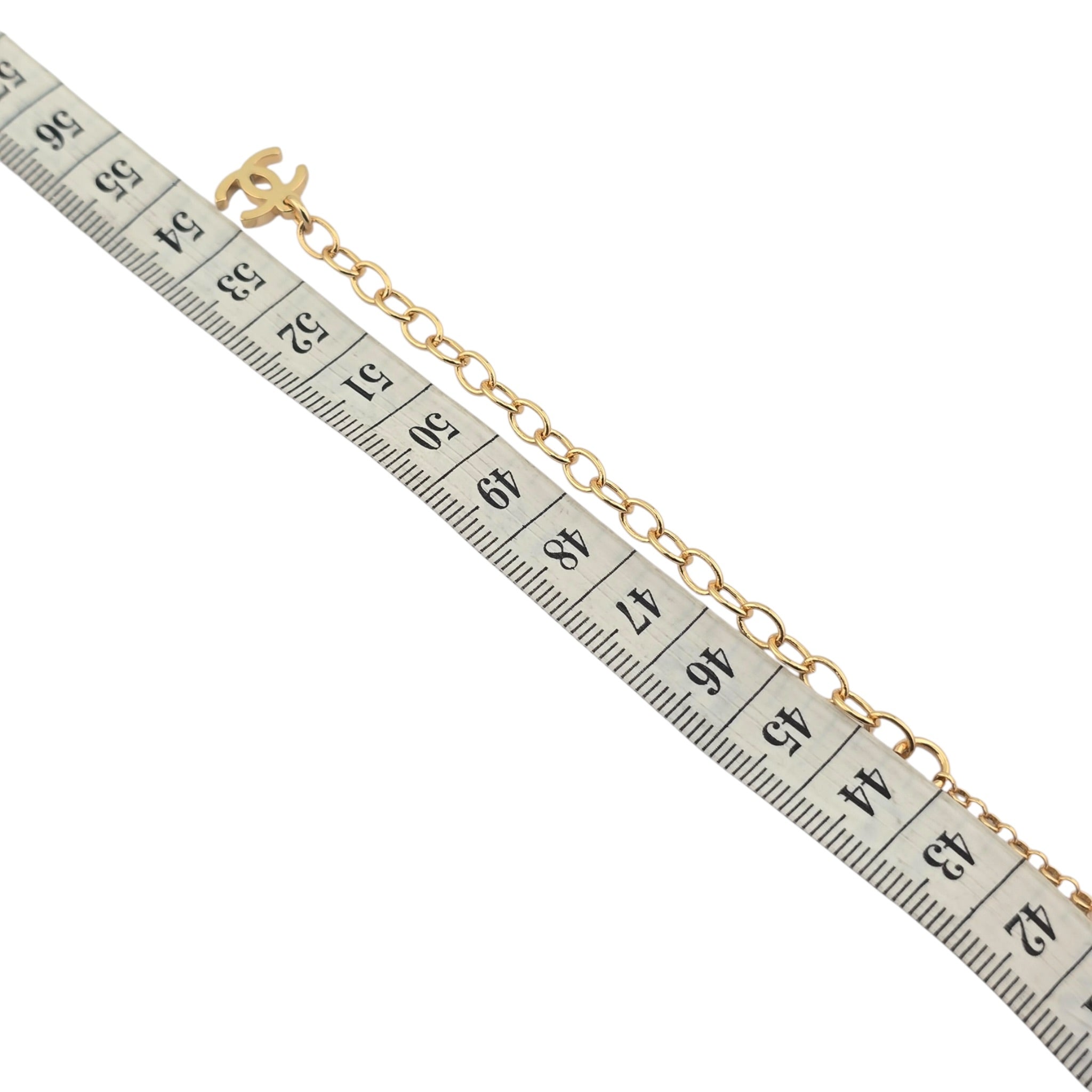 Chanel Pearl Metal CC Necklace Gold Black White 2026 CHANEL