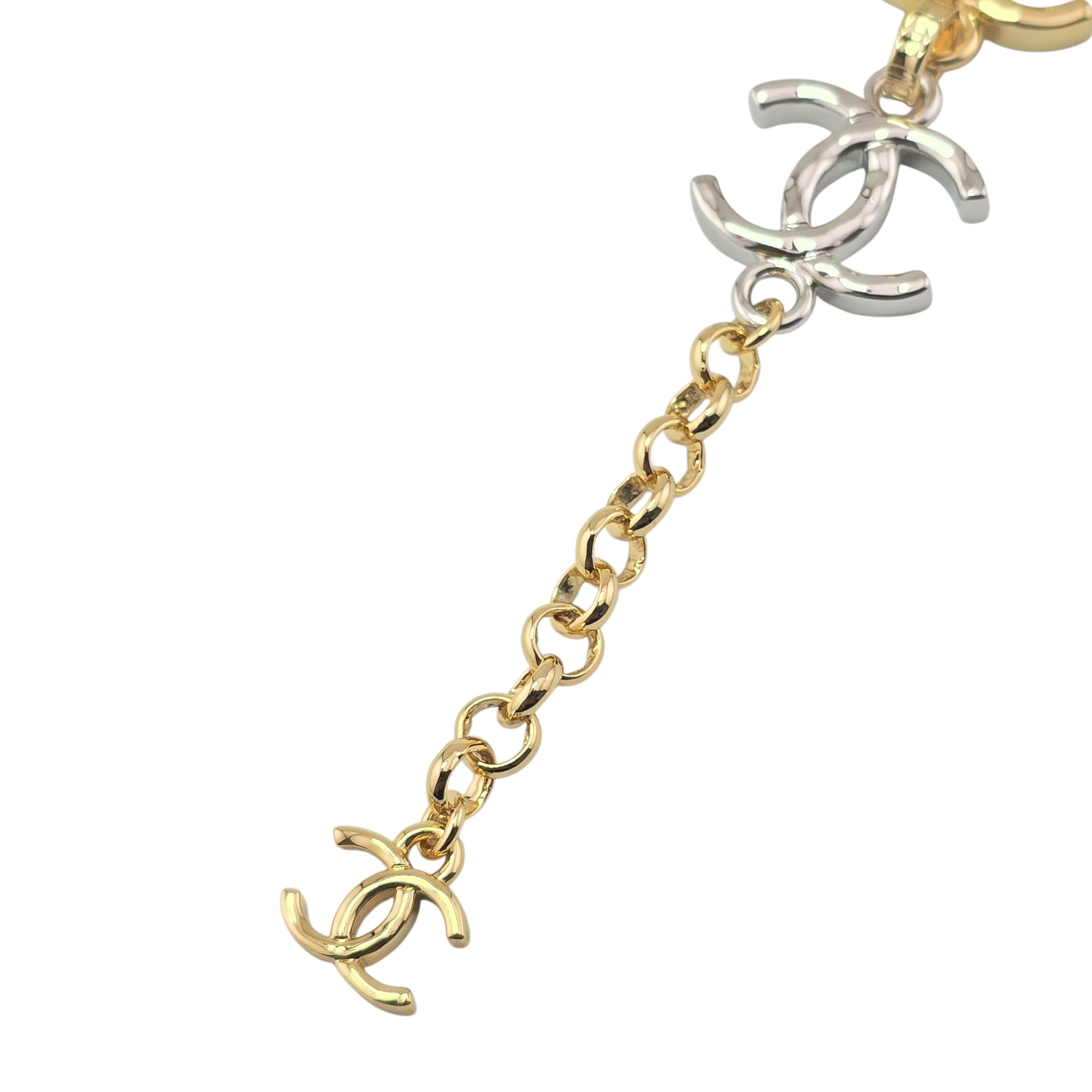 Chanel CC Gold Silver Metal Bracelet 2026 CHANEL