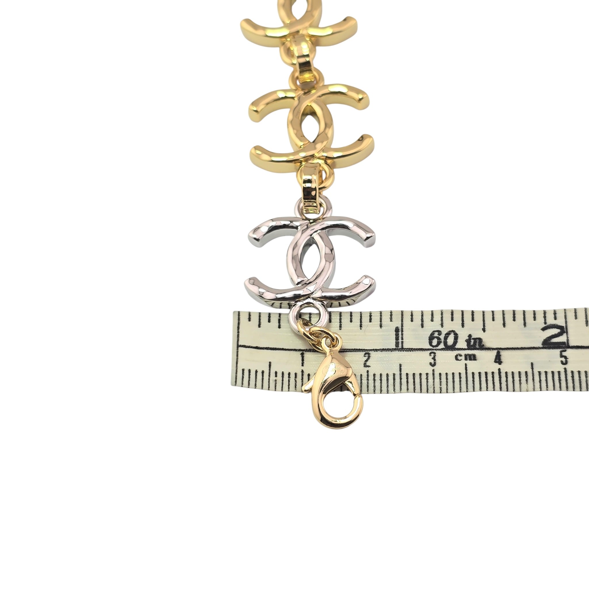 Chanel CC Gold Silver Metal Bracelet 2026 CHANEL
