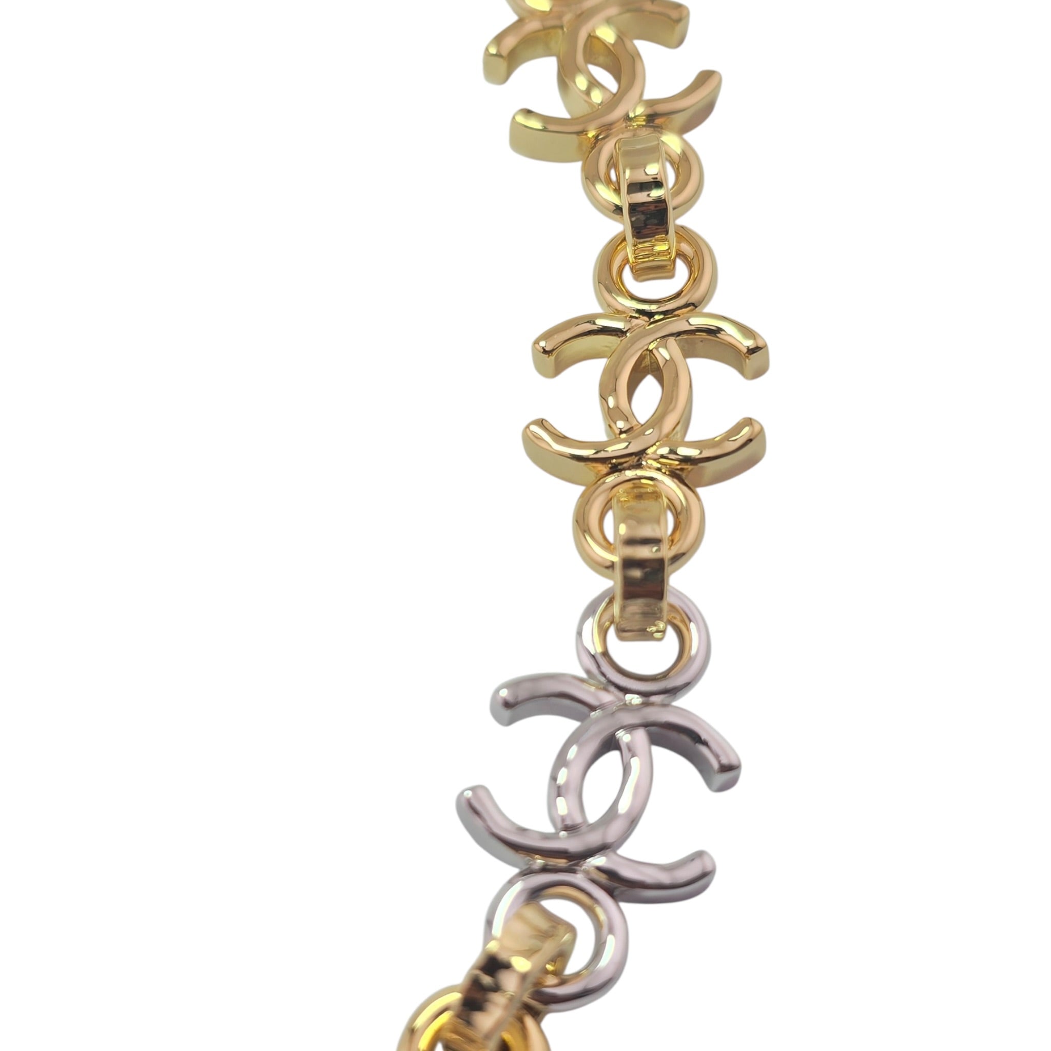 Chanel CC Silver Gold Metal Necklace 2026 CHANEL