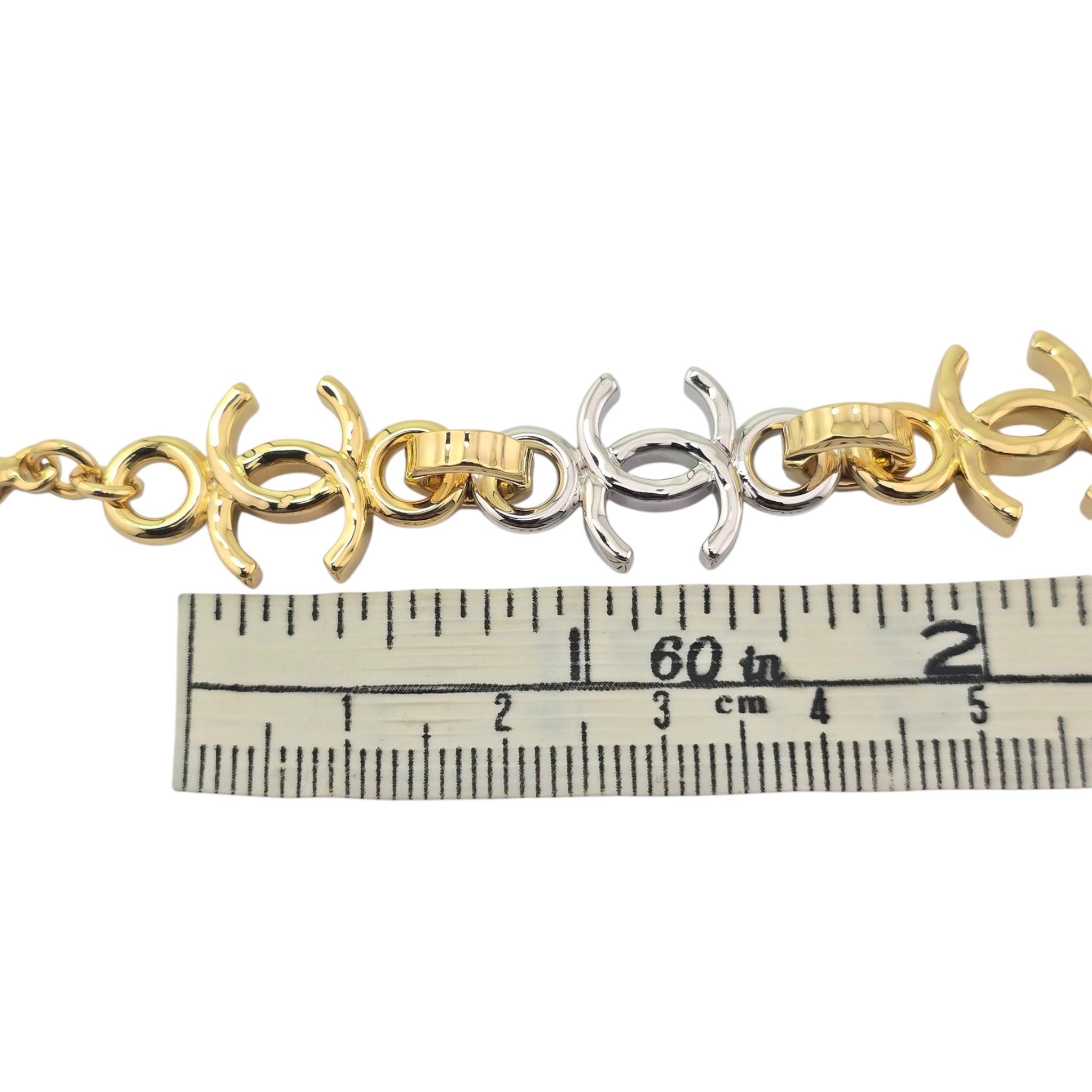 Chanel CC Silver Gold Metal Necklace 2026 CHANEL