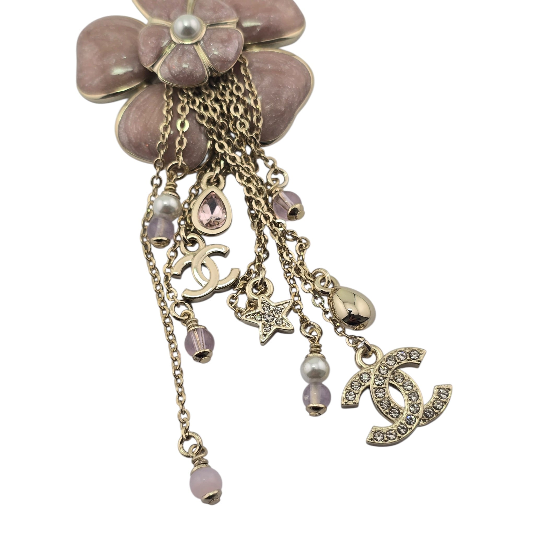 Chanel CC Camellia Pink Gold Necklace 2026 CHANEL