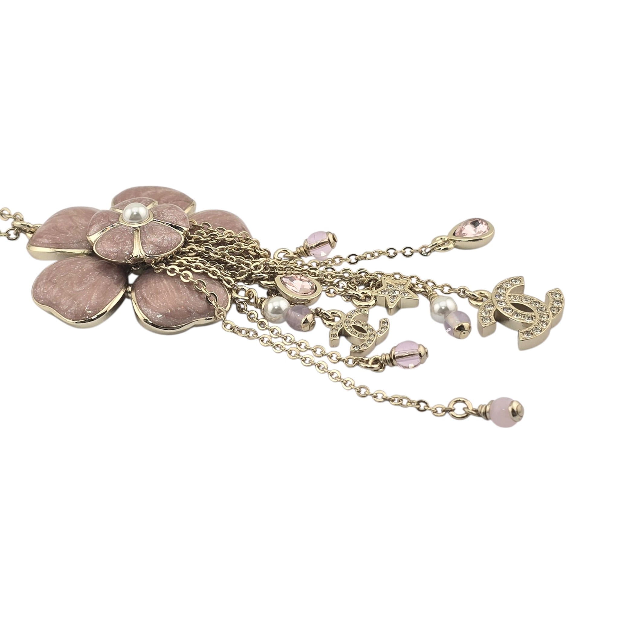 Chanel CC Camellia Pink Gold Necklace 2026 CHANEL