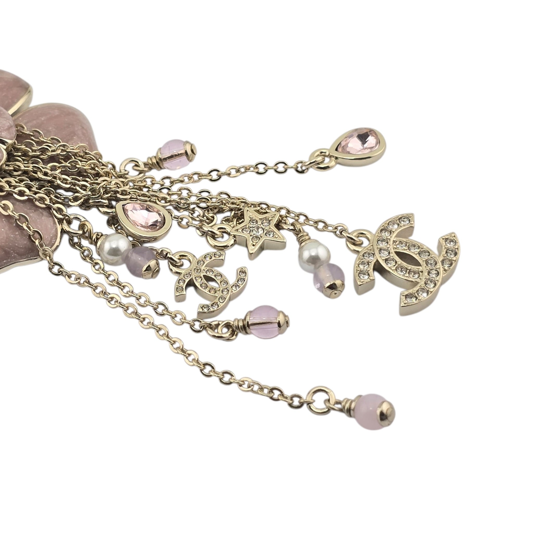 Chanel CC Camellia Pink Gold Necklace 2026 CHANEL