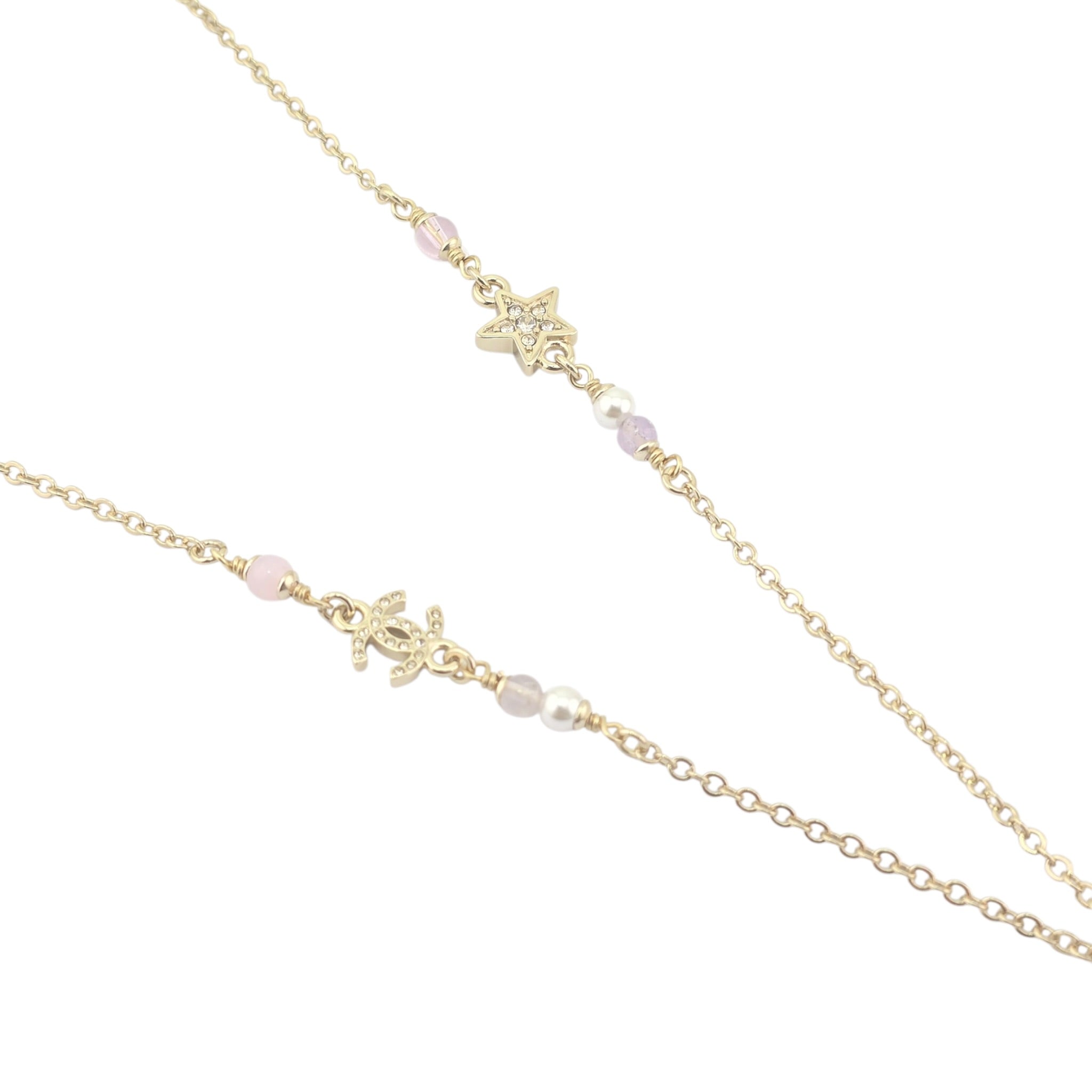 Chanel CC Camellia Pink Gold Necklace 2026 CHANEL