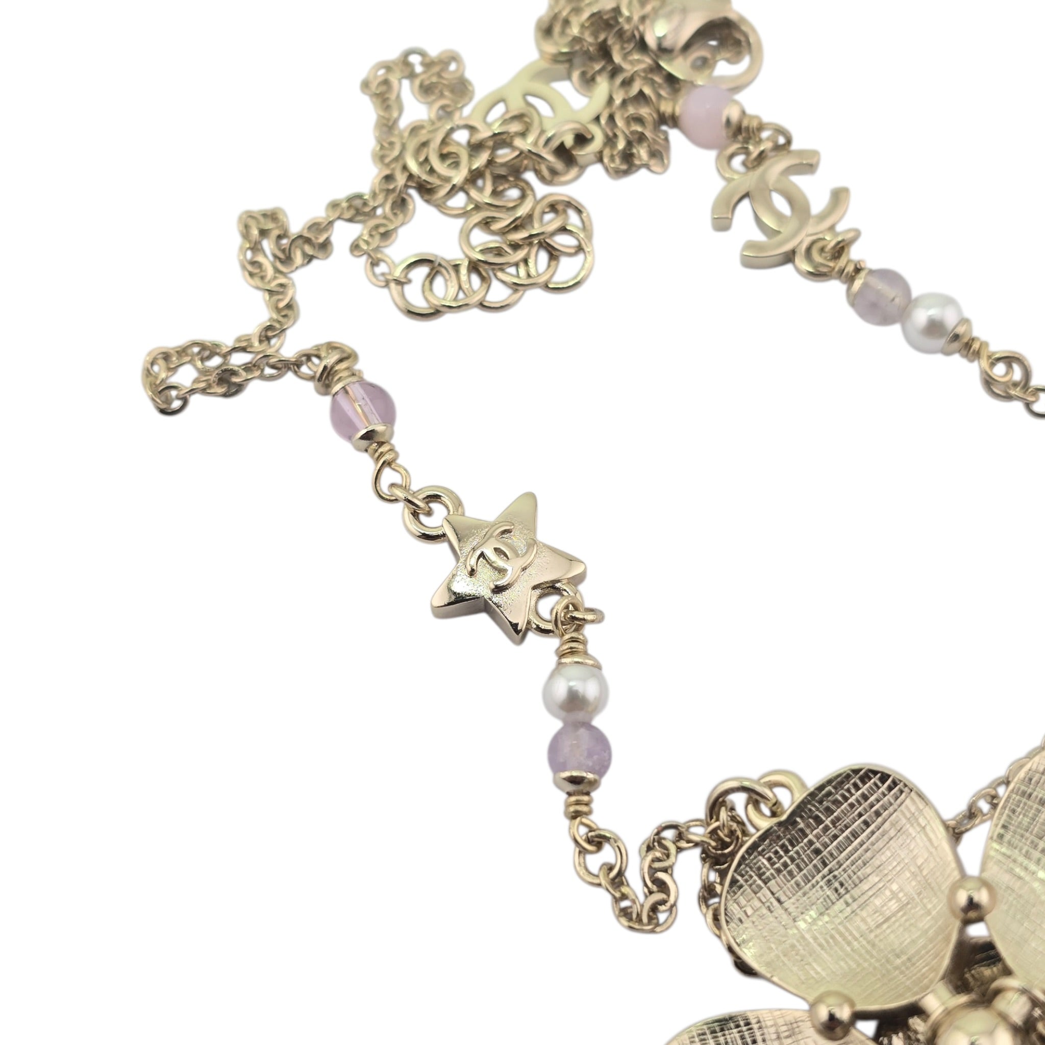 Chanel CC Camellia Pink Gold Necklace 2026 CHANEL