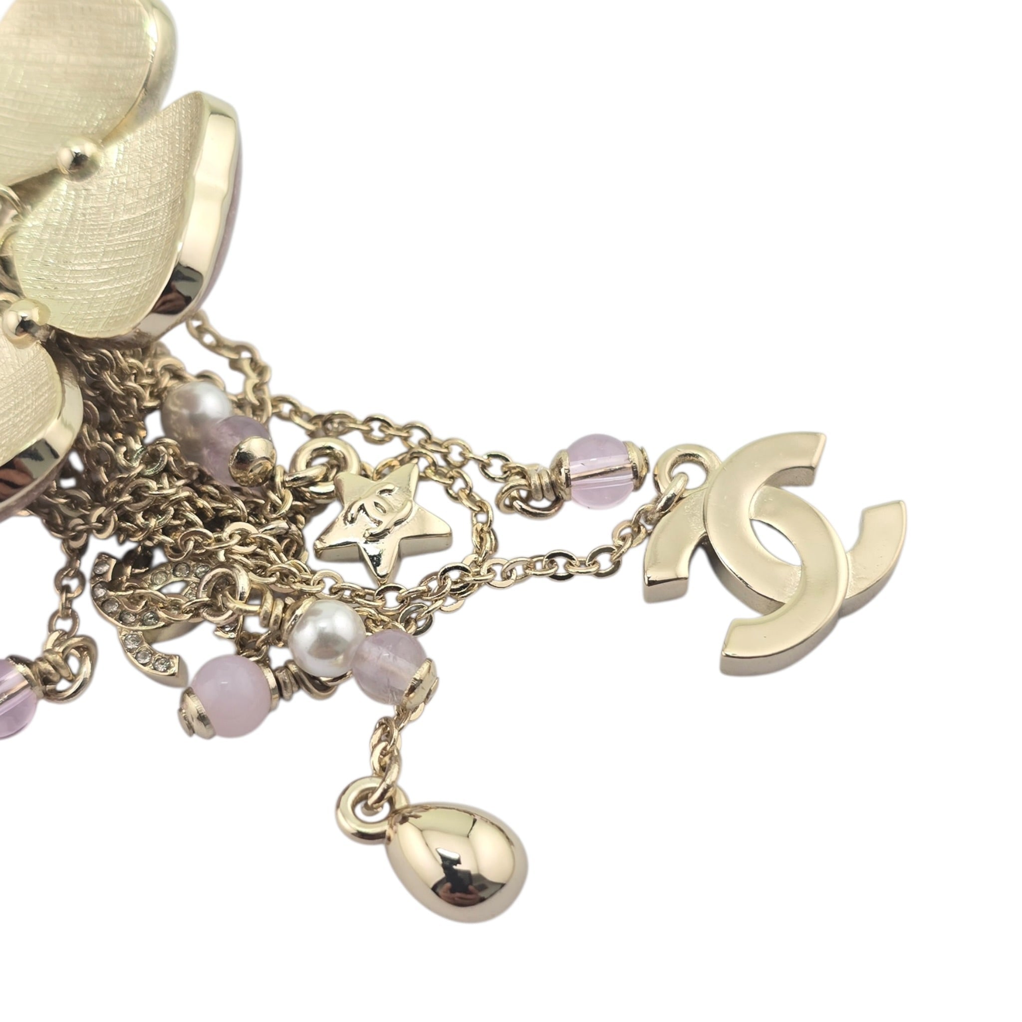 Chanel CC Camellia Pink Gold Necklace 2026 CHANEL