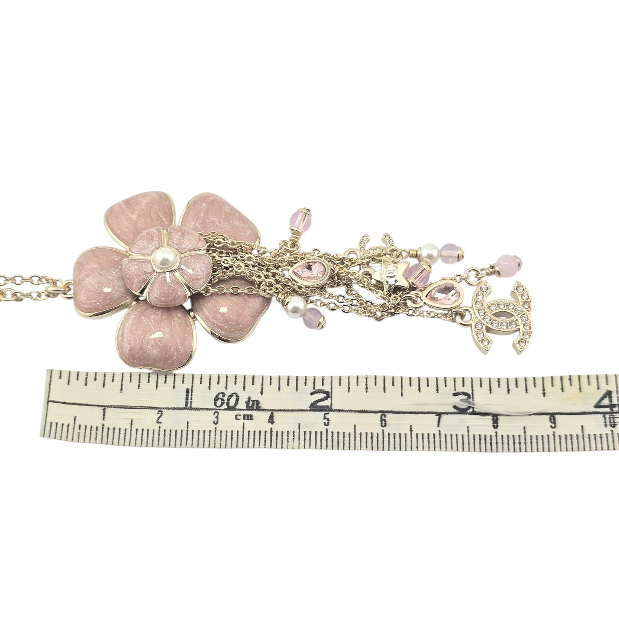 Chanel CC Camellia Pink Gold Necklace 2026 CHANEL