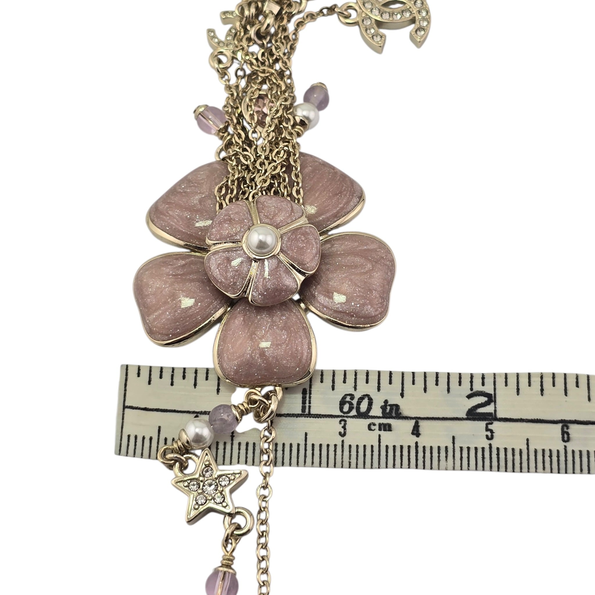 Chanel CC Camellia Pink Gold Necklace 2026 CHANEL