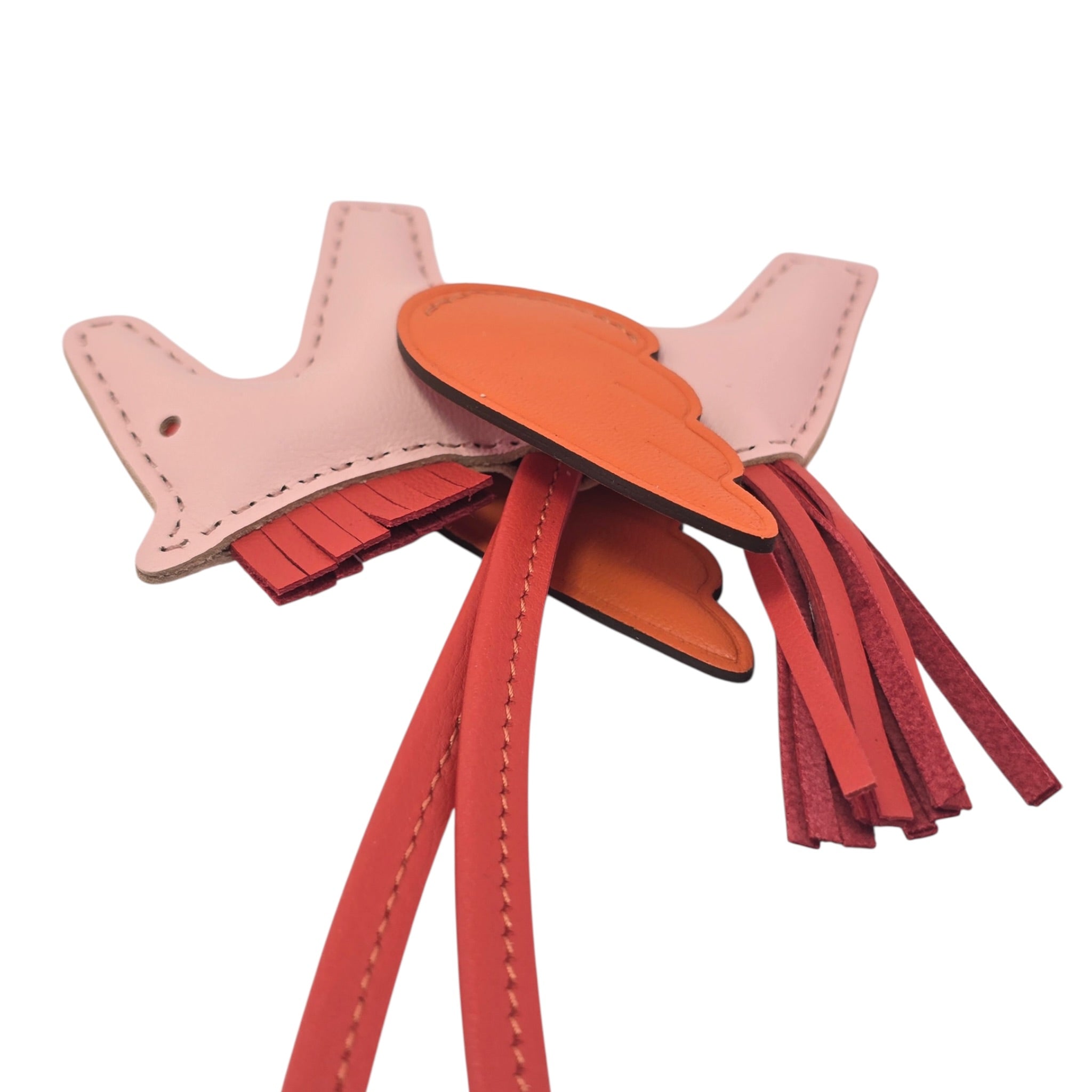 Hermès Rodeo Pegase PM Bag Charm Rose Sakura/Bougainvillea/ Orange HERMES