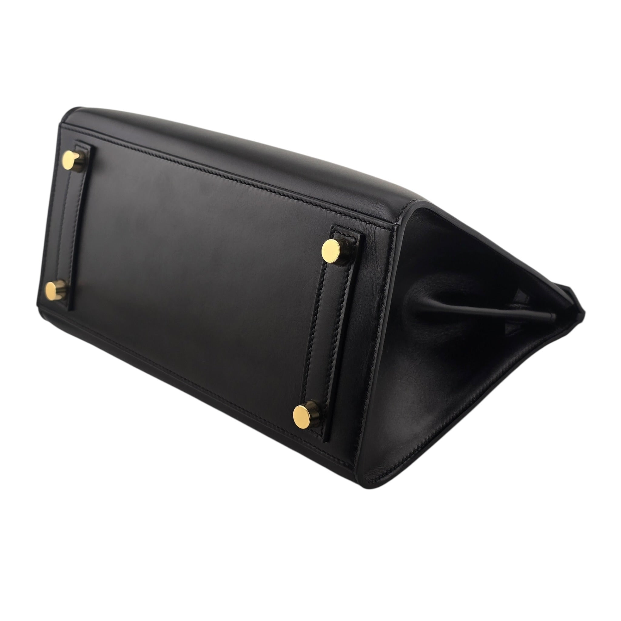 Hermès Birkin 25 Noir Box Leather Gold Hardware HERMES