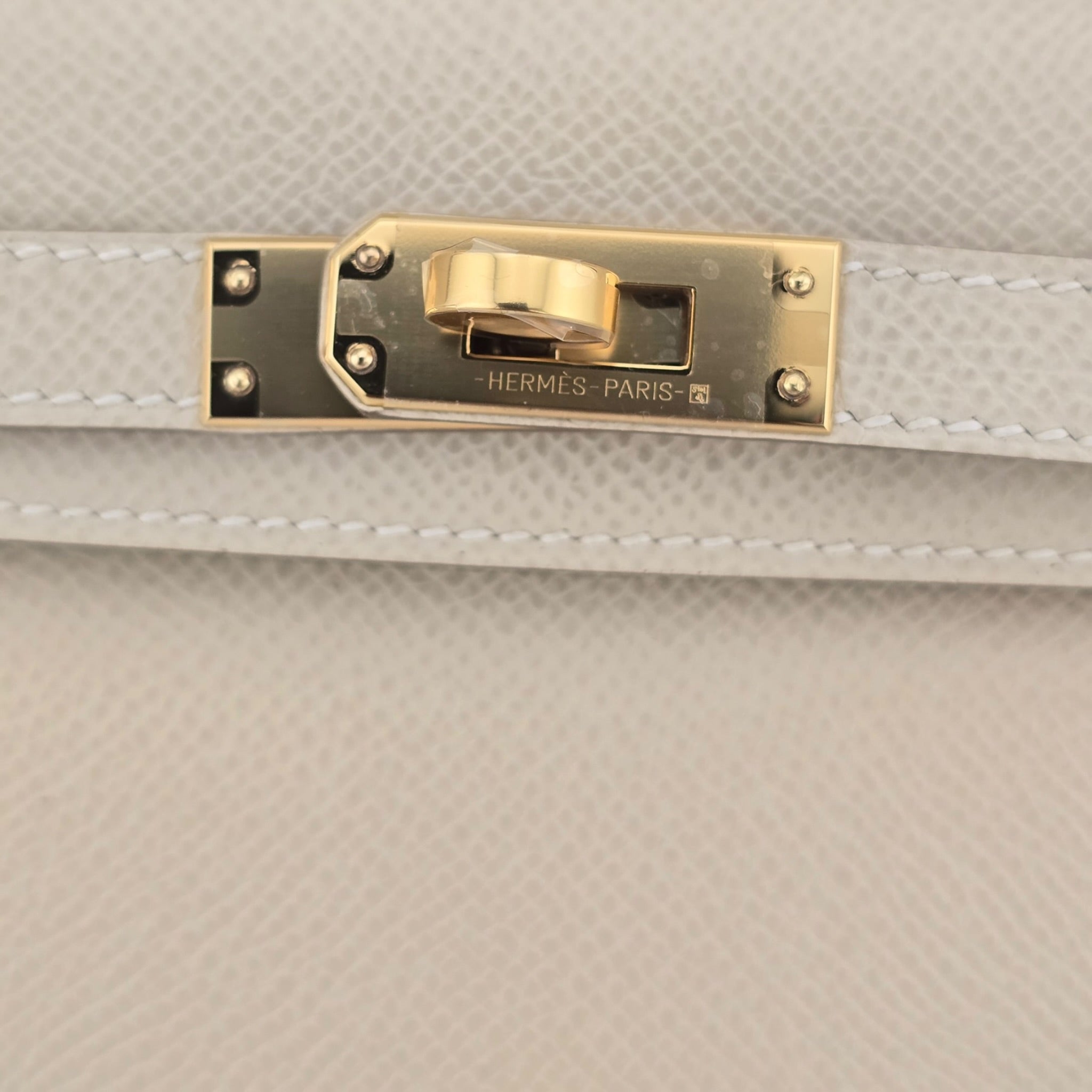 Hermes Mini Kelly II Epsom Craie Gold Hardware HERMES