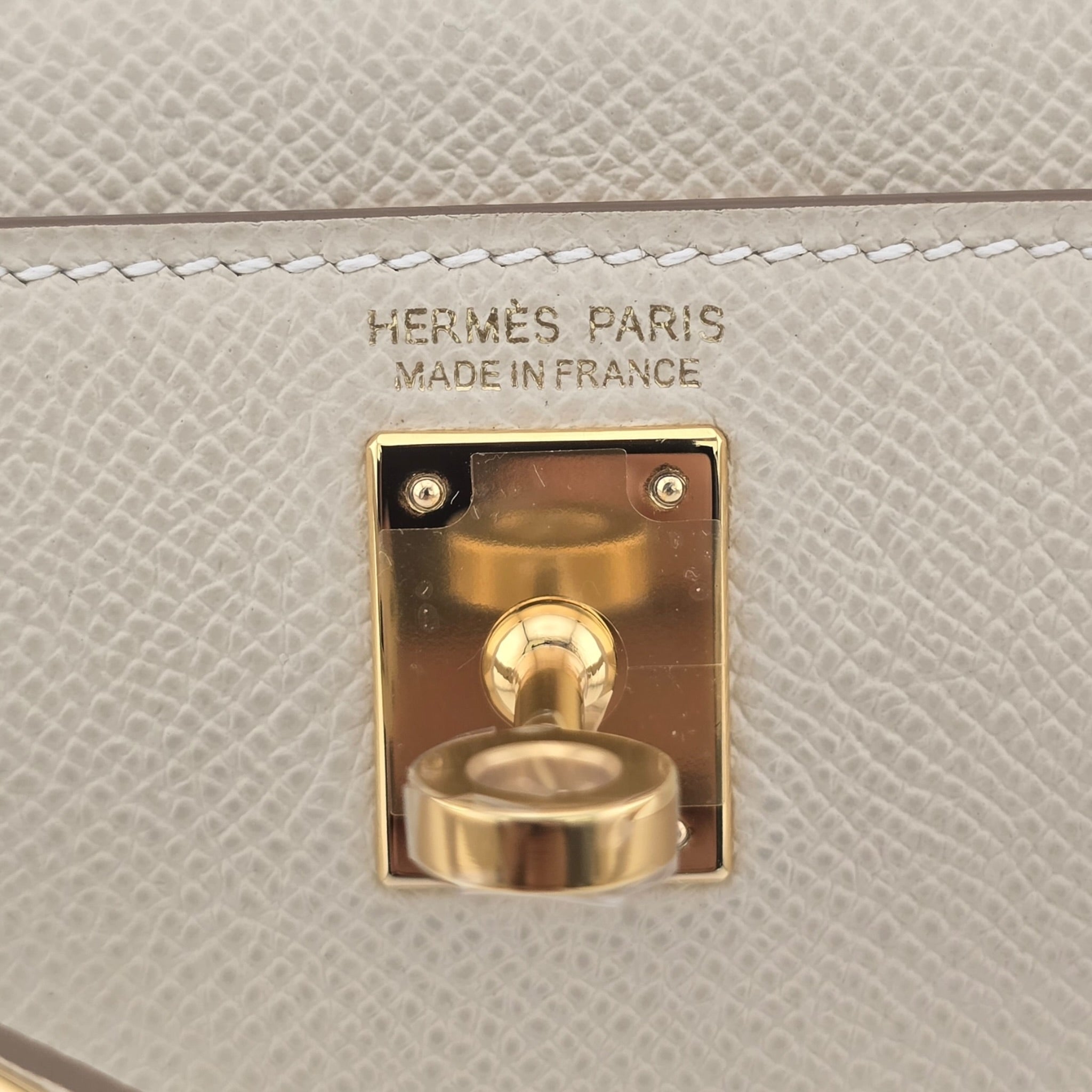 Hermes Mini Kelly II Epsom Craie Gold Hardware HERMES