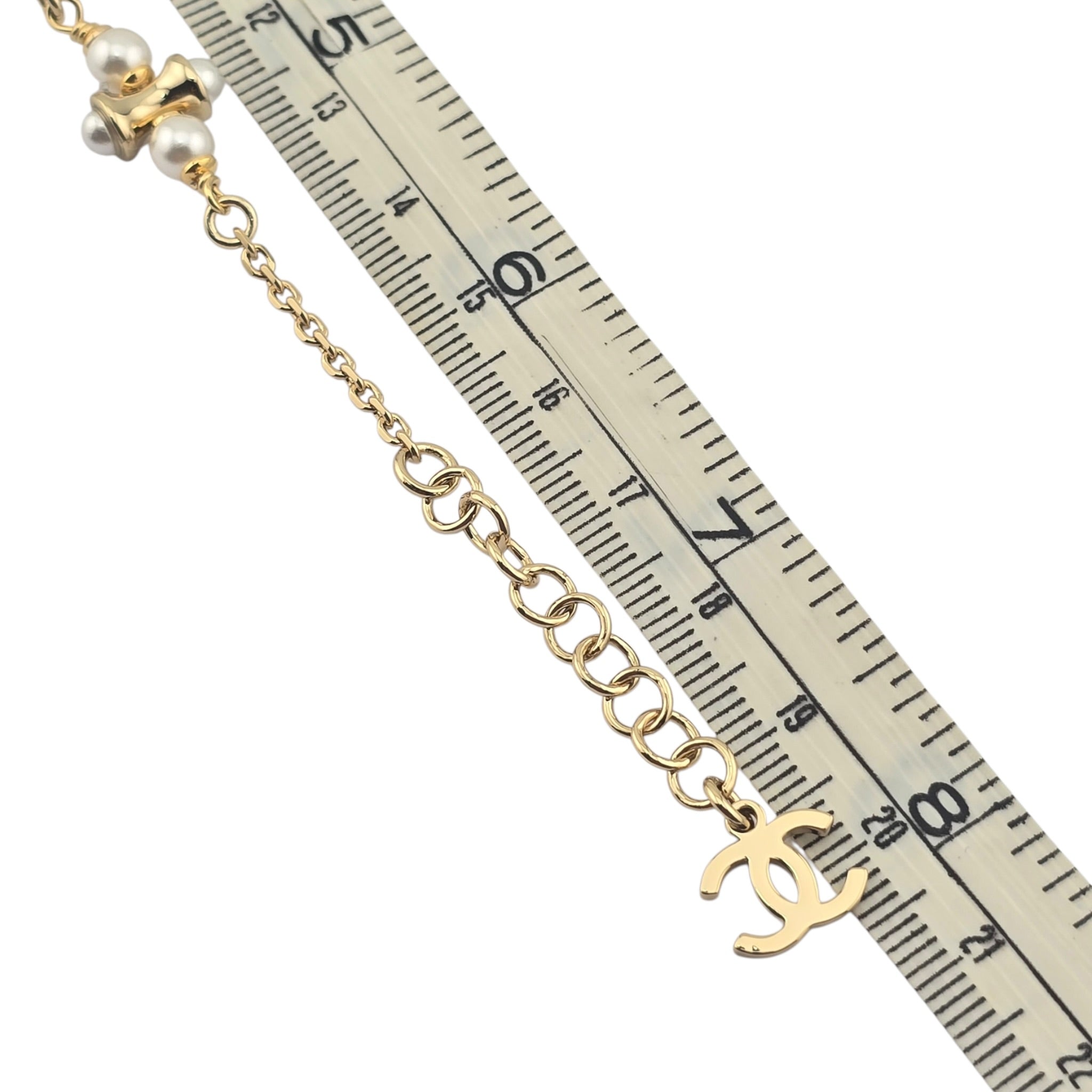 Chanel CC Gold Pendant Faux Pearl Bracelet 2026 CHANEL