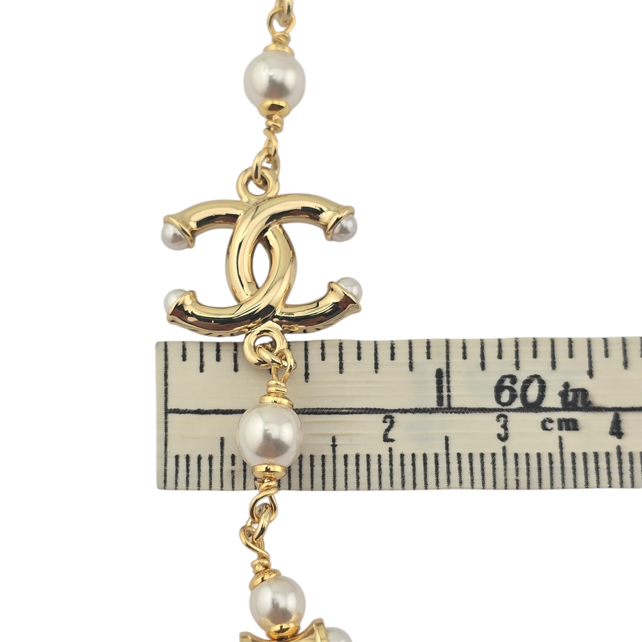 Chanel CC Gold Pendant Faux Pearl Bracelet 2026 CHANEL