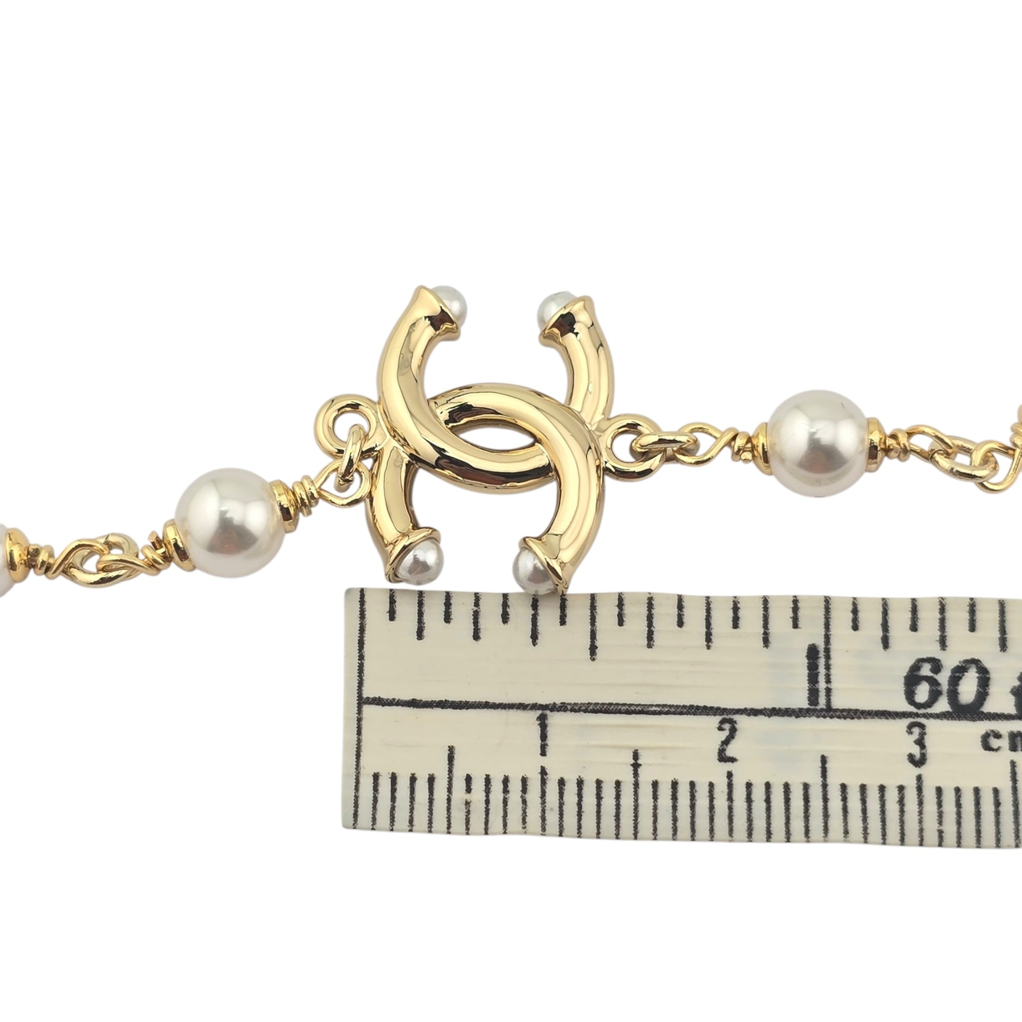 Chanel CC Gold Pendant Faux Pearl Bracelet 2026 CHANEL