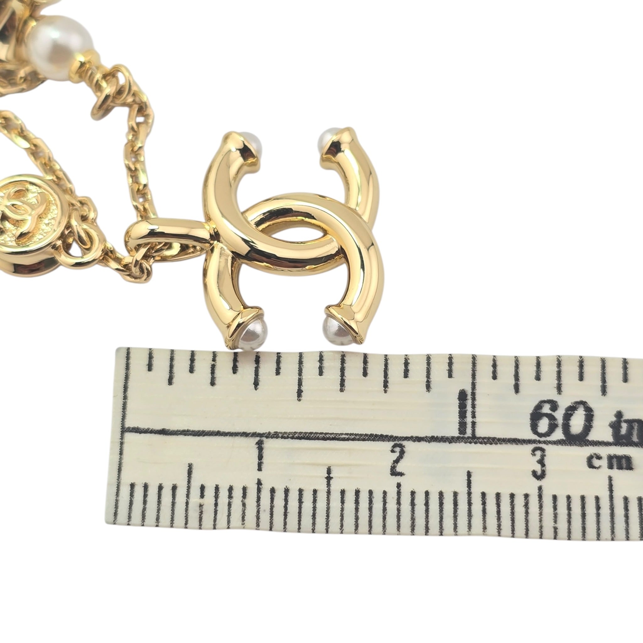 Chanel CC Gold Pendant Faux Pearl Necklace 2026 CHANEL